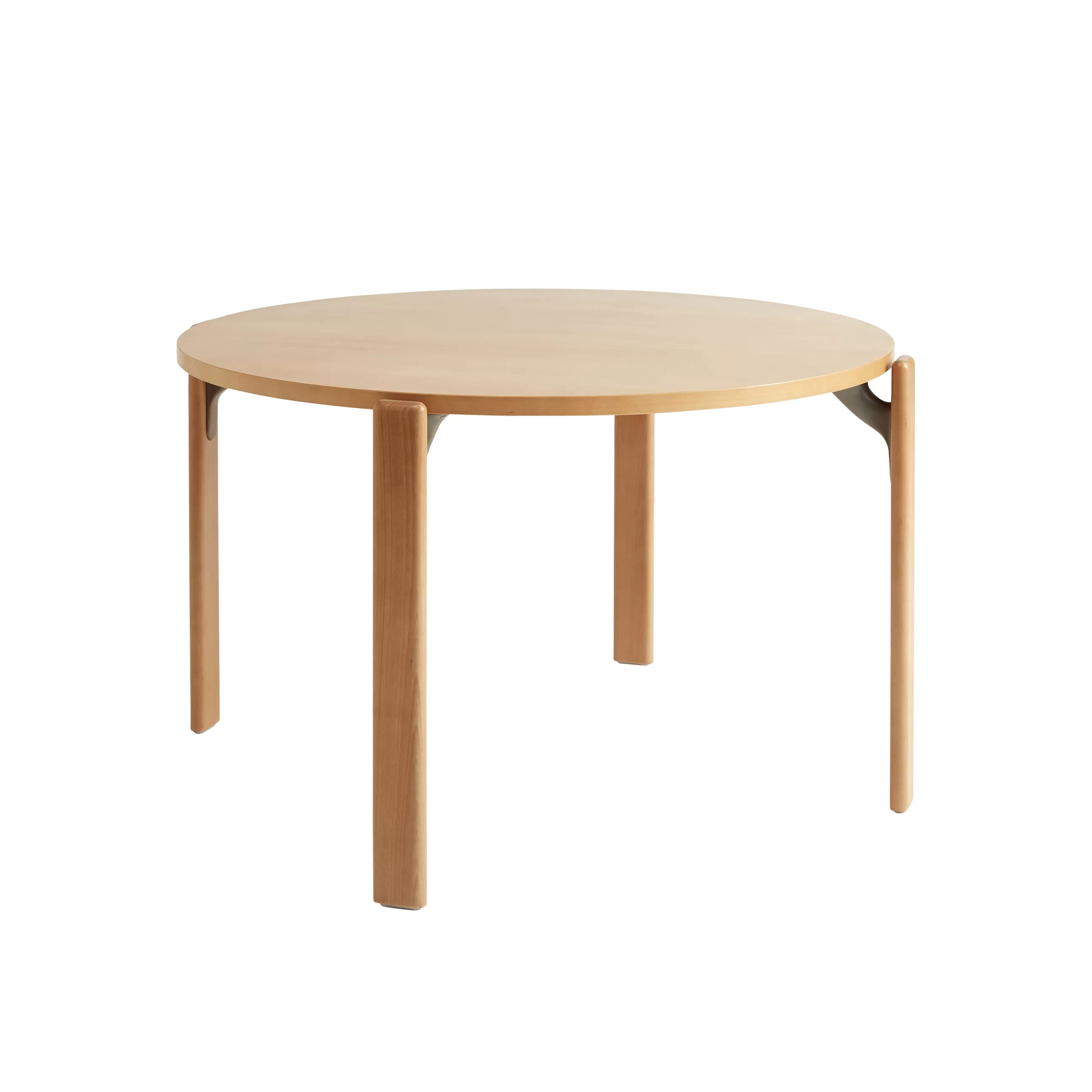 Tables>Hay Table Ronde Rey Bois Naturel / By Bruno Rey X Dietiker, 1971 - O 128,5 Cm - Bois Clair
