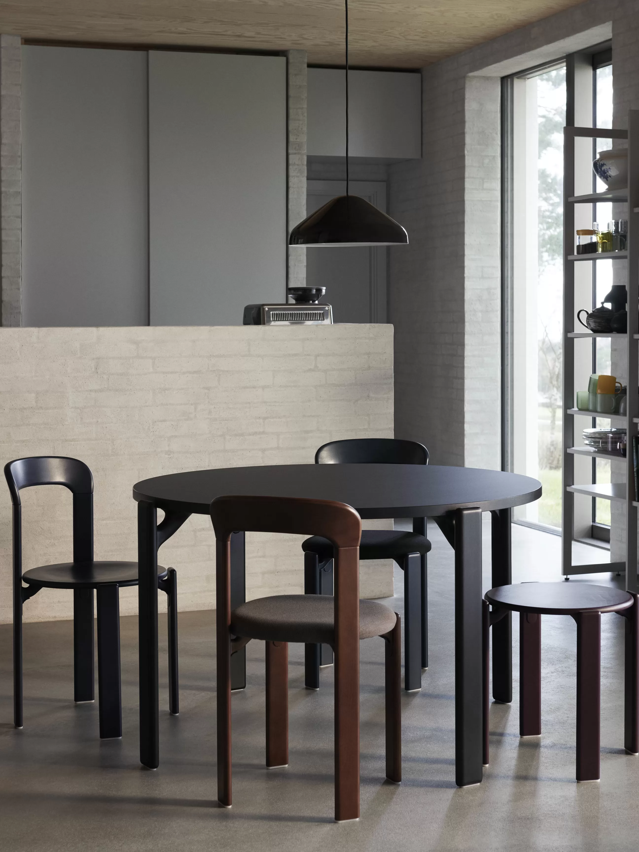 Tables>Hay Table Ronde Rey Bois Naturel / By Bruno Rey X Dietiker, 1971 - O 128,5 Cm - Bois Clair