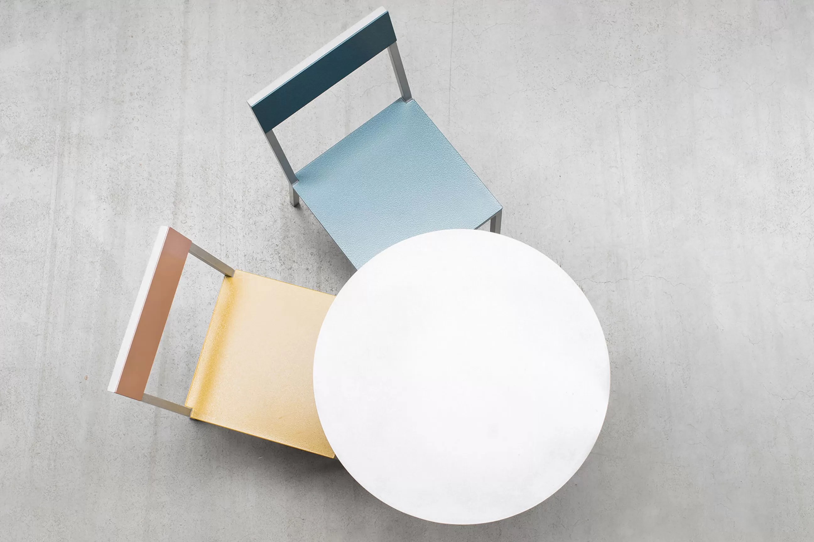 Tables>valerie objects Table Ronde S Gris Metal /  - O 65,5 Cm - Aluminium