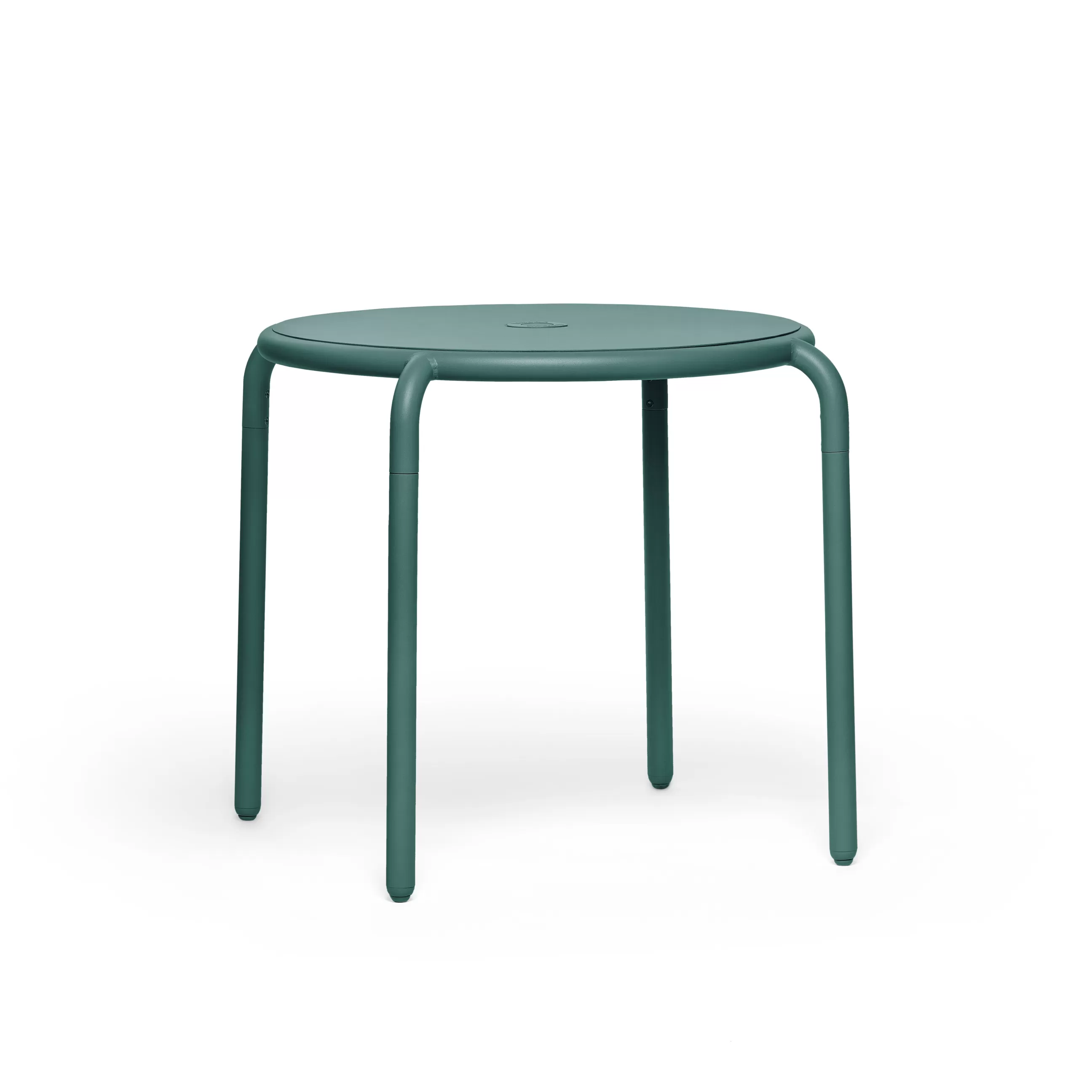 Tables De Jardin>Fatboy Table Ronde Toni Bistreau Metal Vert / O 80 Cm - Trou Pour Parasol + Bougeoir Amovible - Vert Sapin
