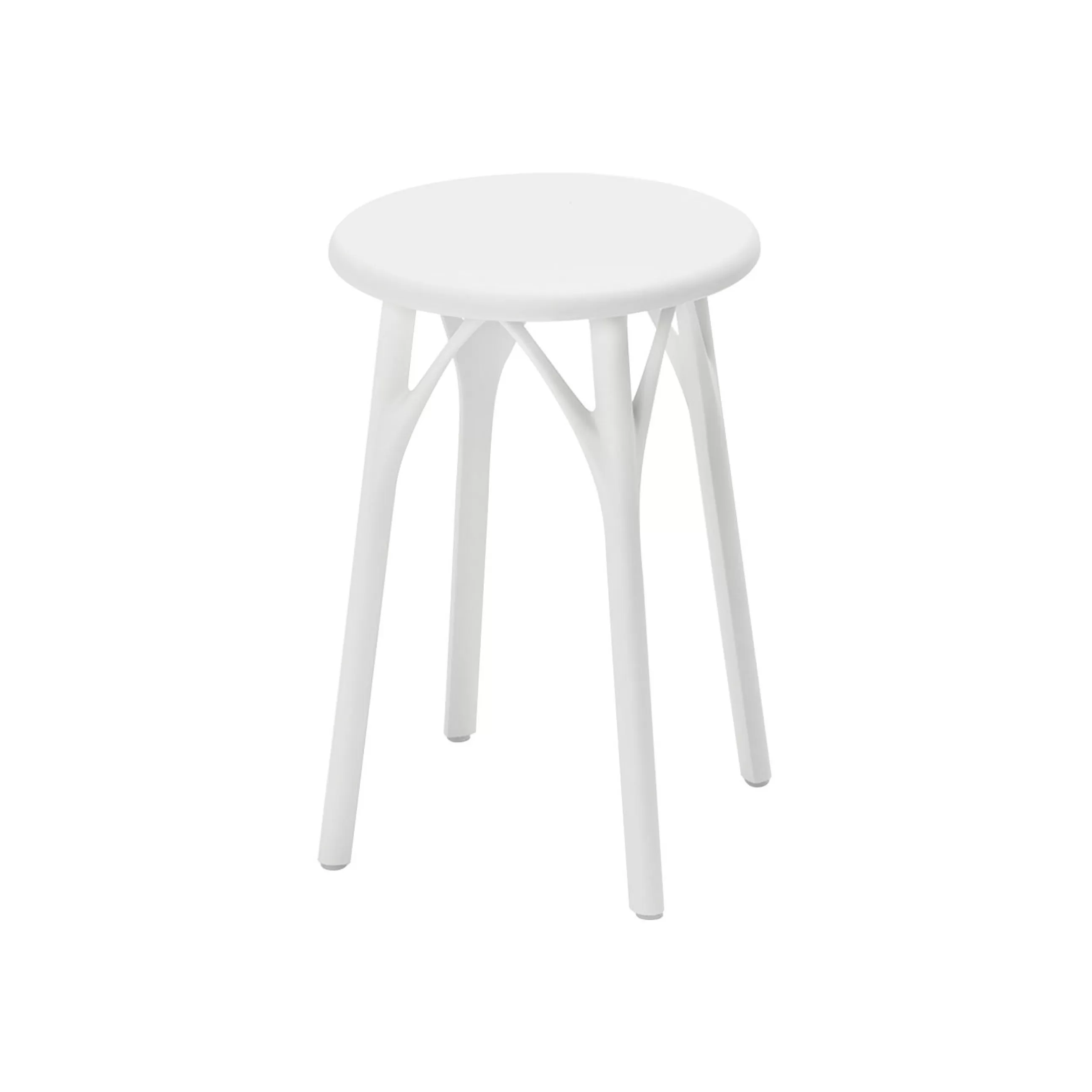 Tabourets D'extérieur>Kartell Tabouret A.I. Light Plastique/ H 45 Cm - Concu Par Intelligence Artificielle / Recycle - Blanc