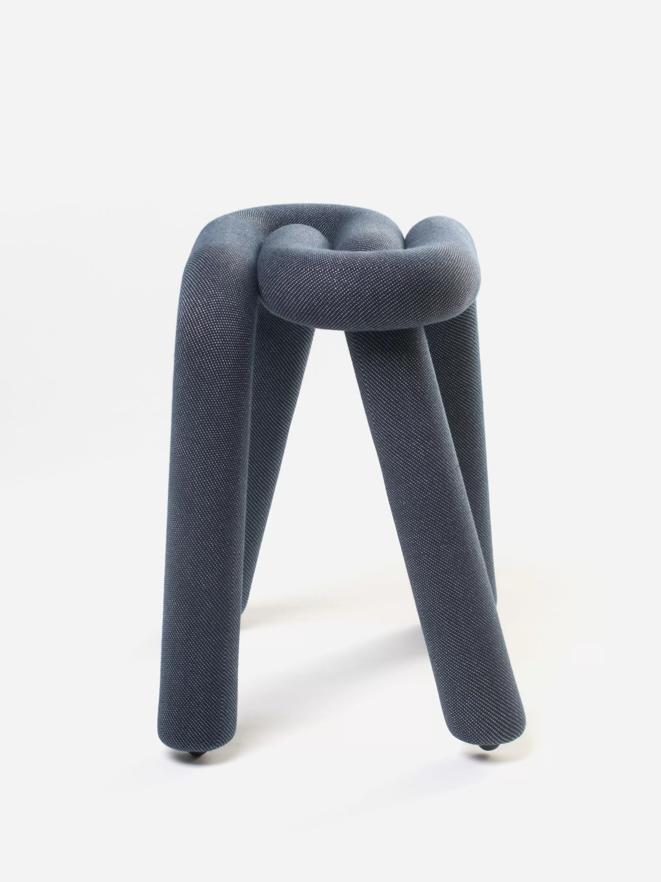 Tabourets Bas>Moustache Tabouret Bold Tissu Bleu Rembourre / Tissu - Bleu Paillete