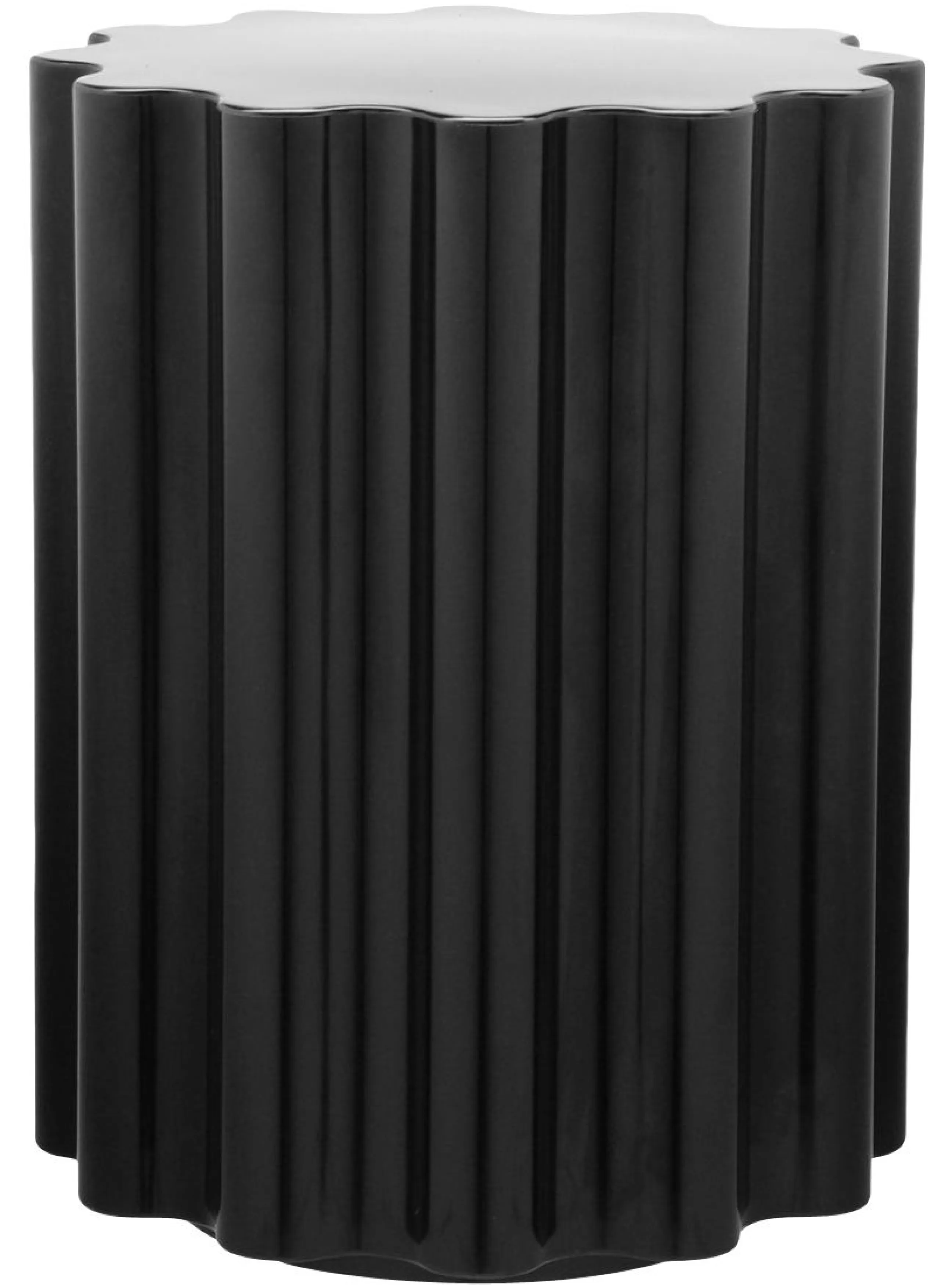 Tabourets D'extérieur>Kartell Tabouret Colonna Plastique/ H 46 X O 34,5 Cm - By Ettore Sottsass - Noir