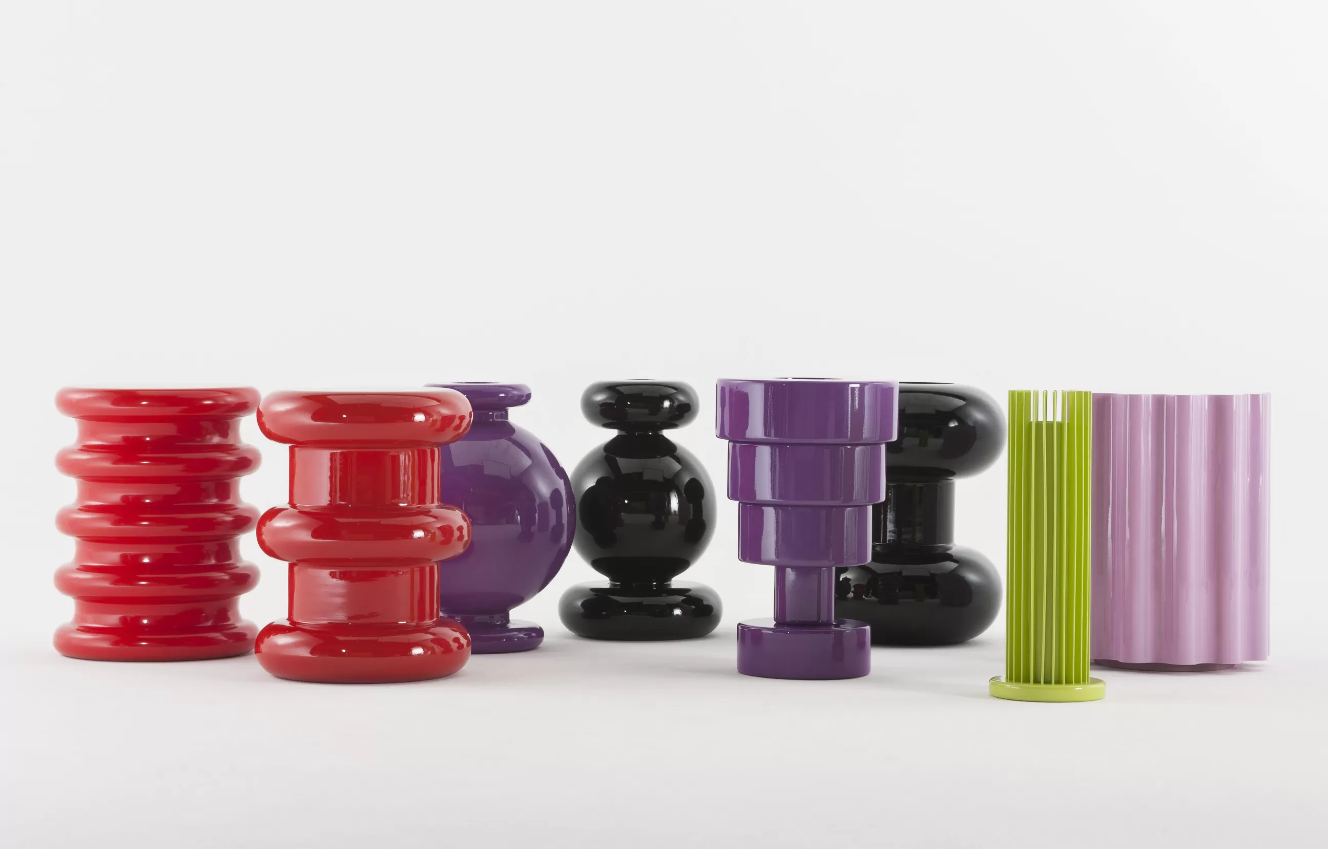 Tabourets D'extérieur>Kartell Tabouret Colonna Plastique/ H 46 X O 34,5 Cm - By Ettore Sottsass - Noir
