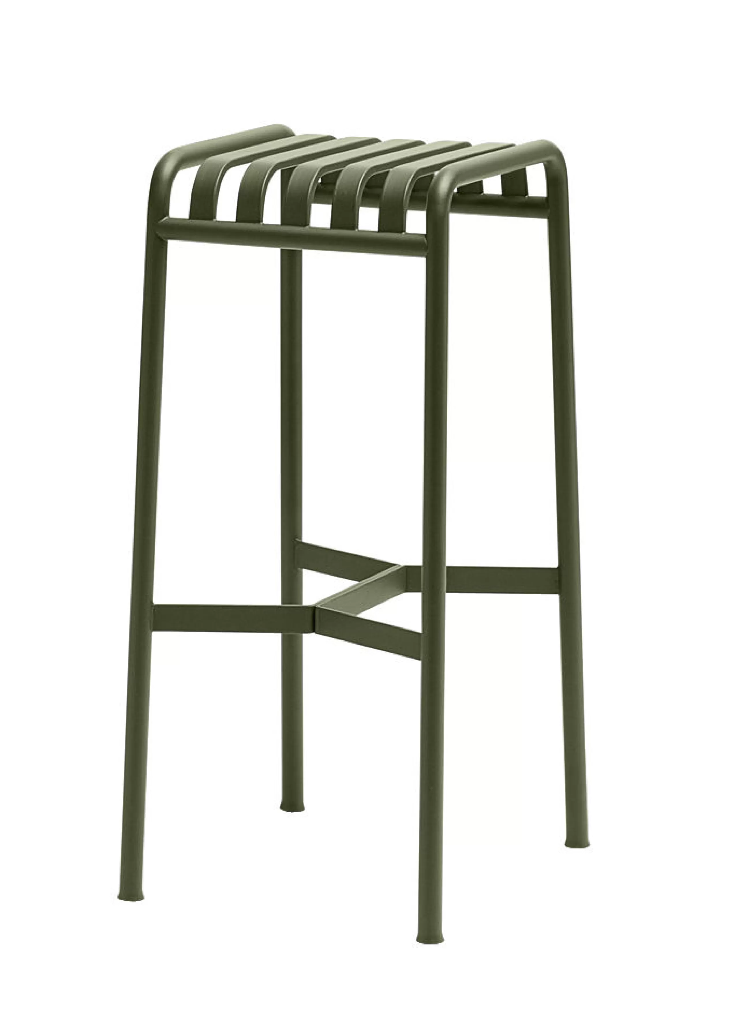 Tabourets De Bar D'extérieur>Hay Tabouret De Bar Palissade Metal Vert / H 75 Cm  - R & E Bouroullec - Vert Olive