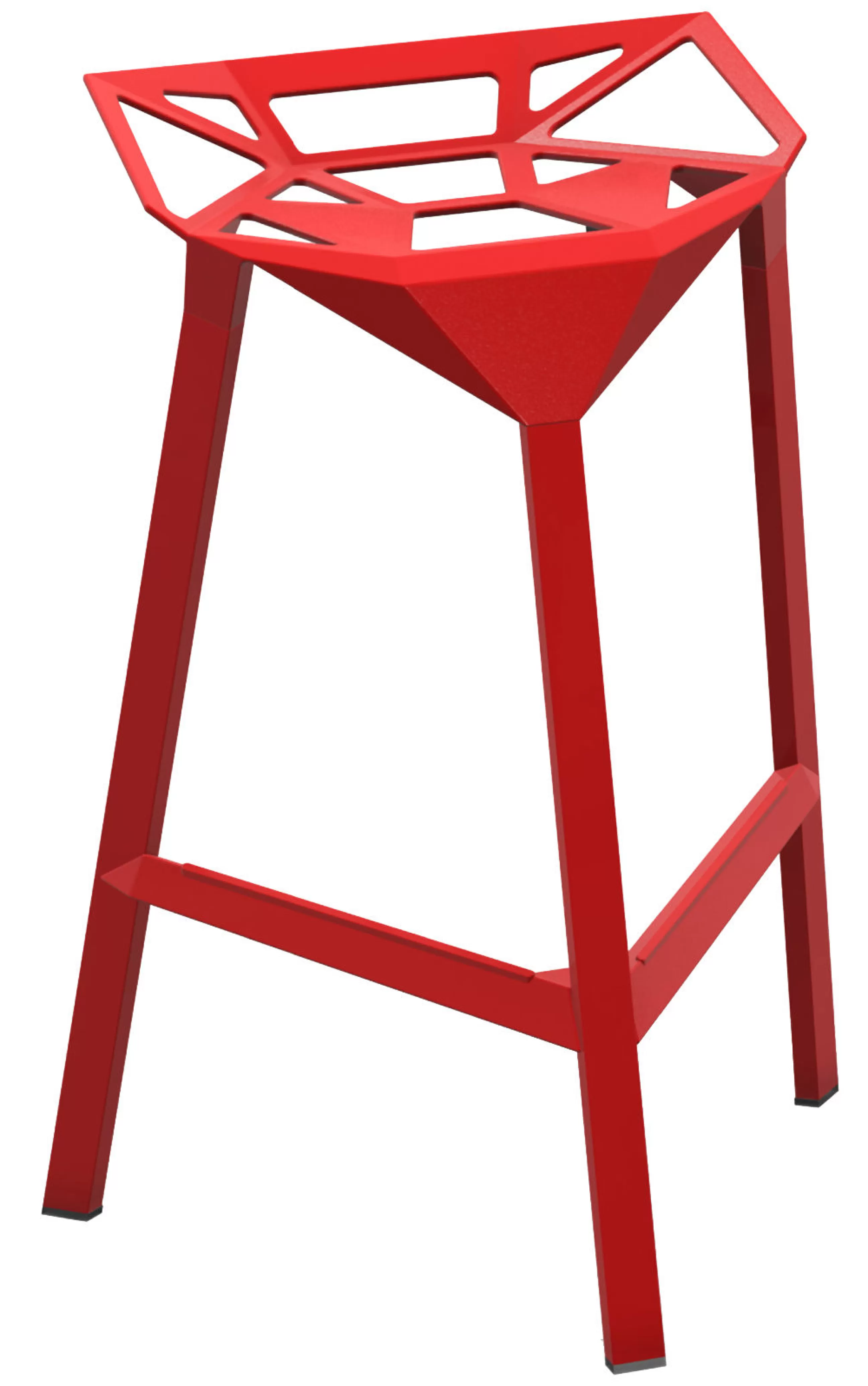 Tabourets De Bar D'extérieur>Magis Tabouret De Bar Stool One Metal/ H 67 Cm - Rouge