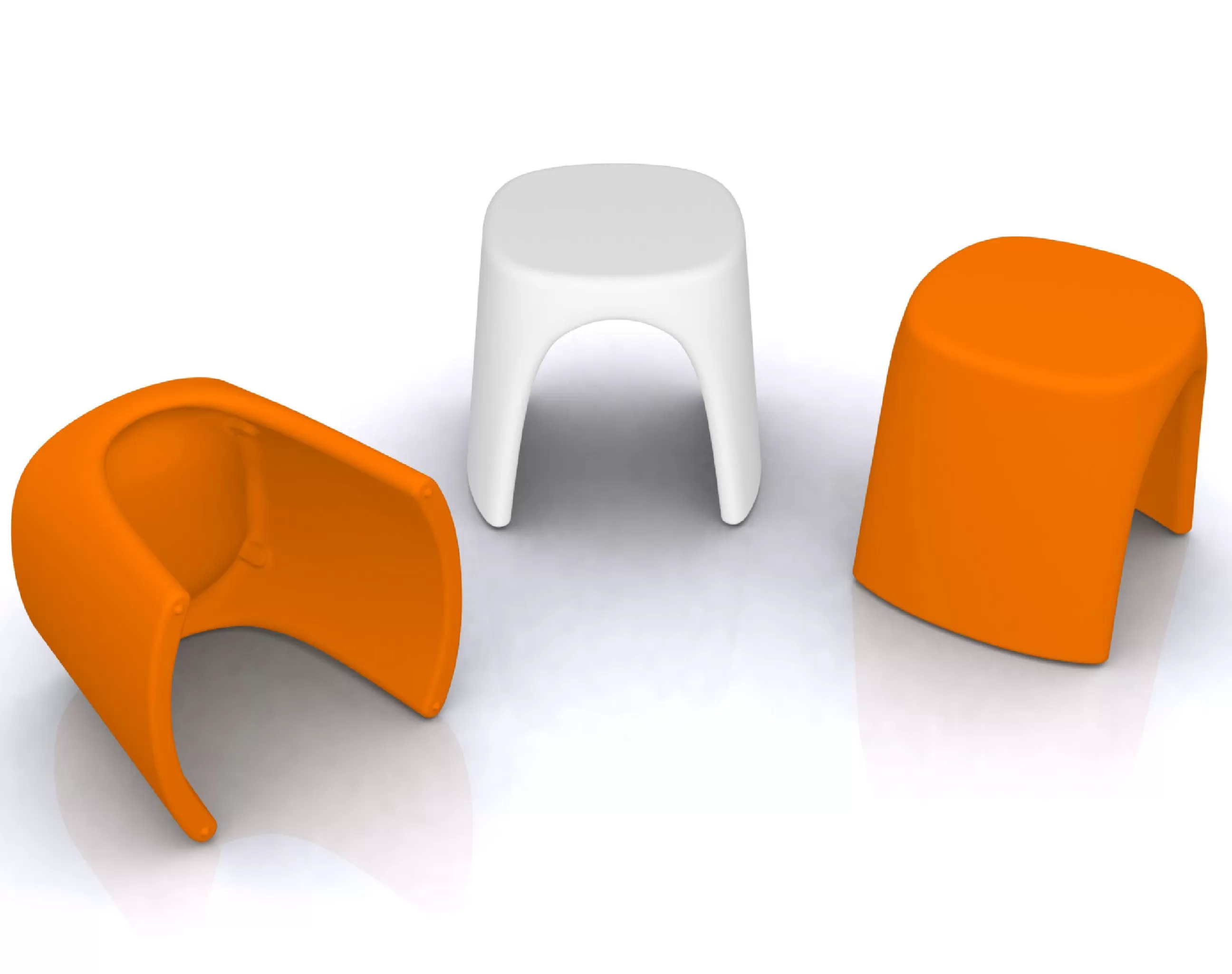 Tabourets D'extérieur>Slide Tabouret Empilable Amelie Plastique/ Plastique - Orange