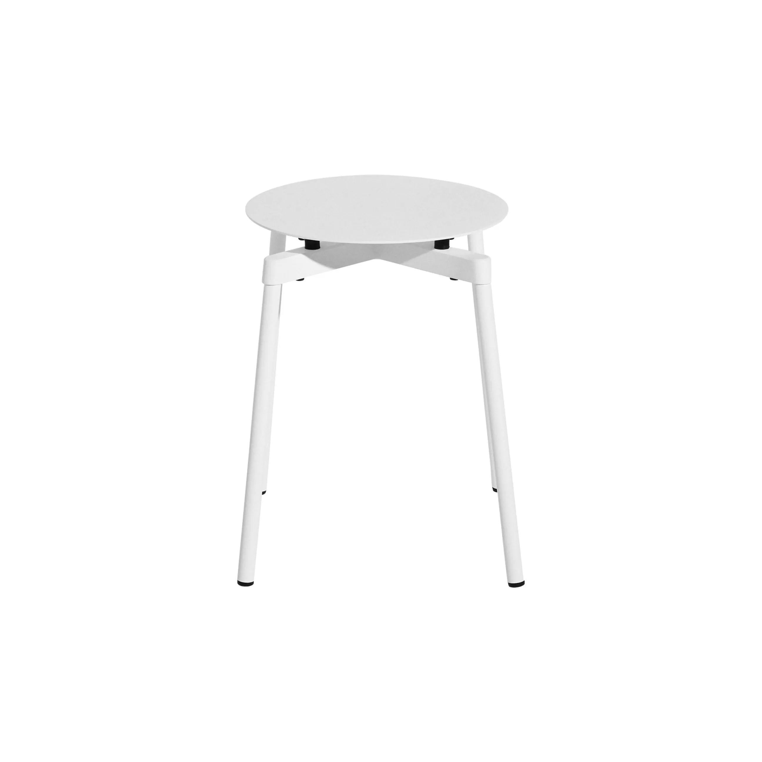 Tabourets D'extérieur>Petite Friture Tabouret Empilable Fromme Metal/ Aluminium - Blanc