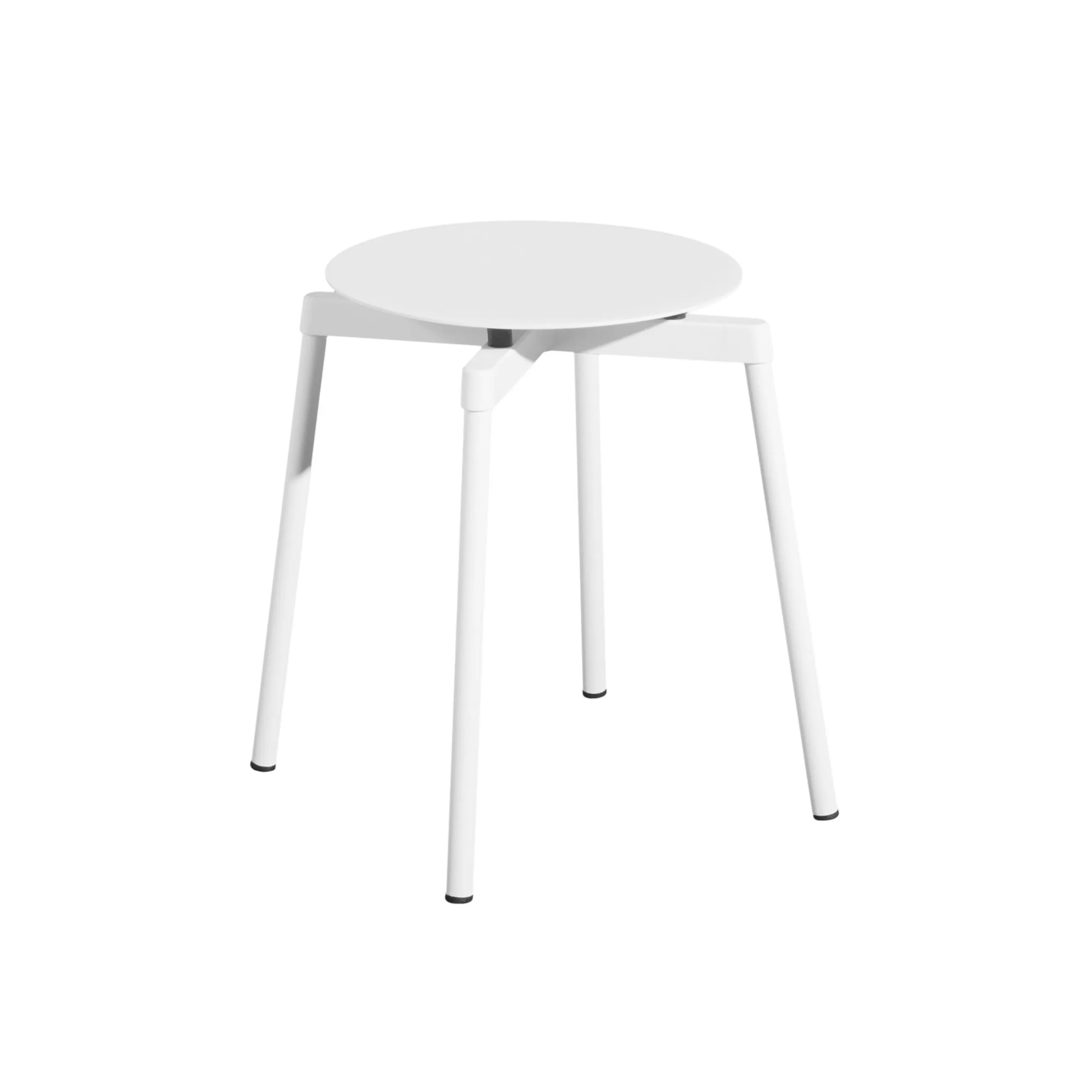 Tabourets D'extérieur>Petite Friture Tabouret Empilable Fromme Metal/ Aluminium - Blanc