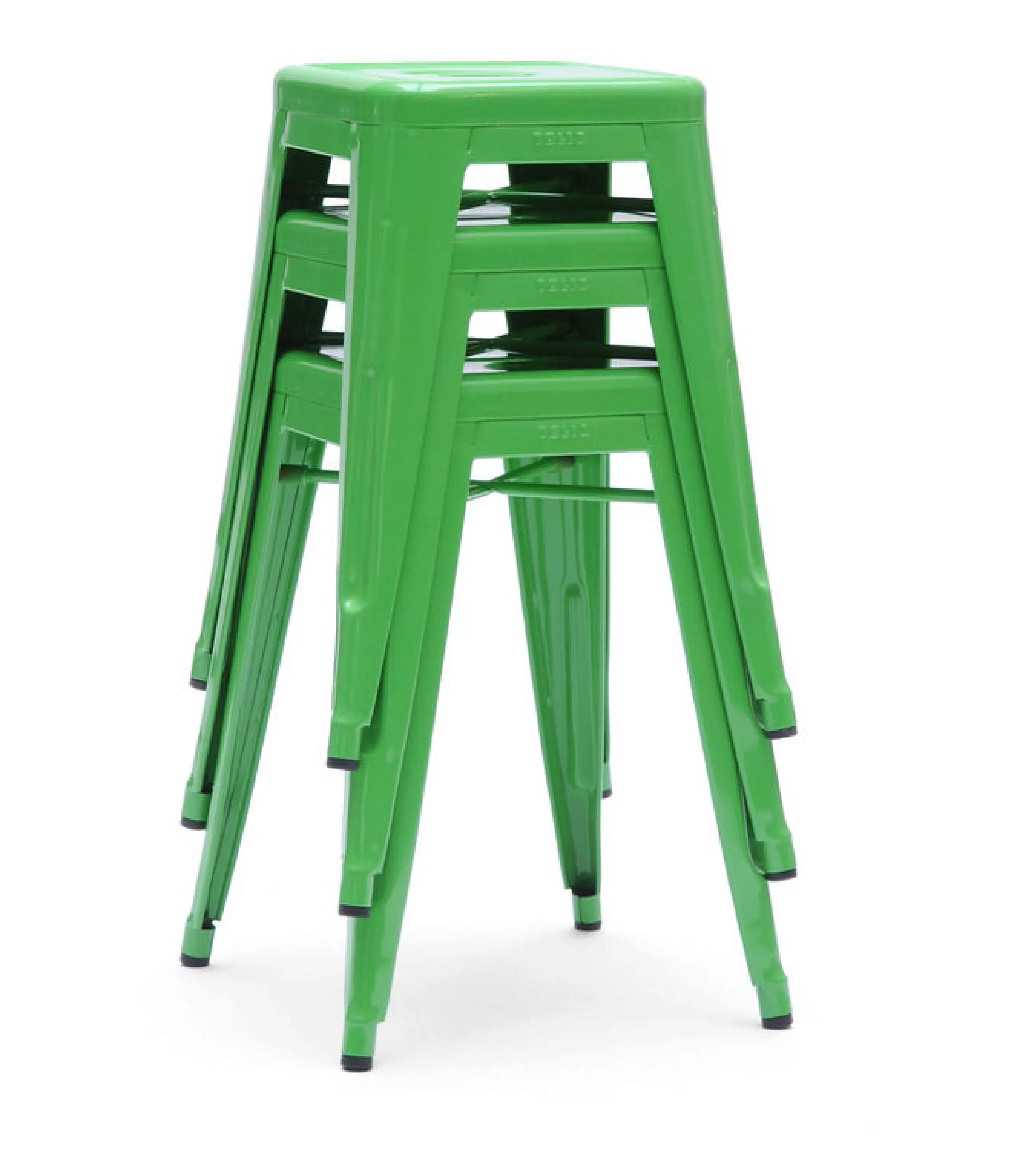 Tabourets Bas>Tolix Tabouret Empilable H Indoor Metal/ H 45 Cm -Pour L'Interieur - Noir