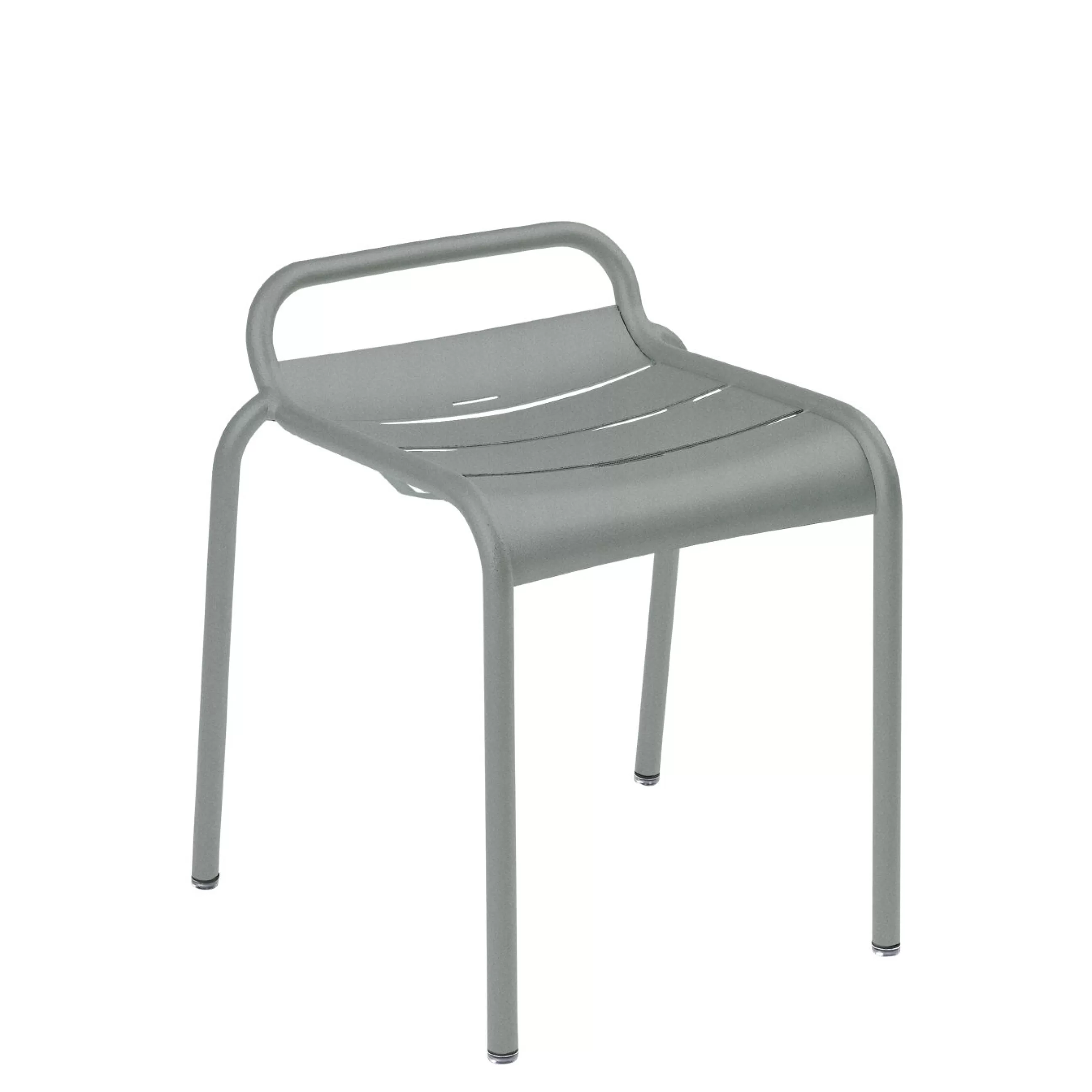 Tabourets D'extérieur>Fermob Tabouret Empilable Luxembourg Metal Gris / Aluminium - Gris Lapilli