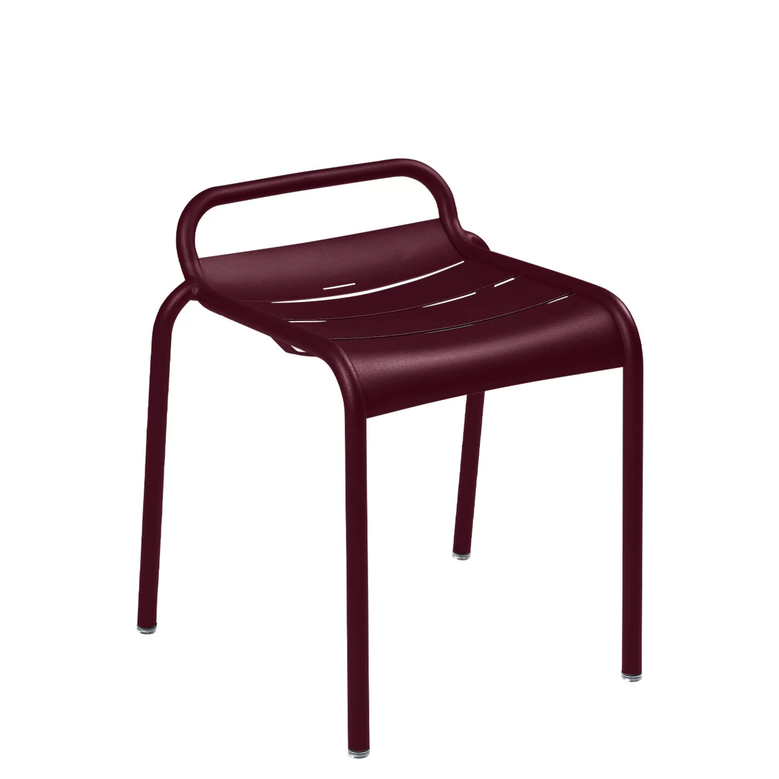 Tabourets D'extérieur>Fermob Tabouret Empilable Luxembourg Metal Rouge / Aluminium - Cerise Noire