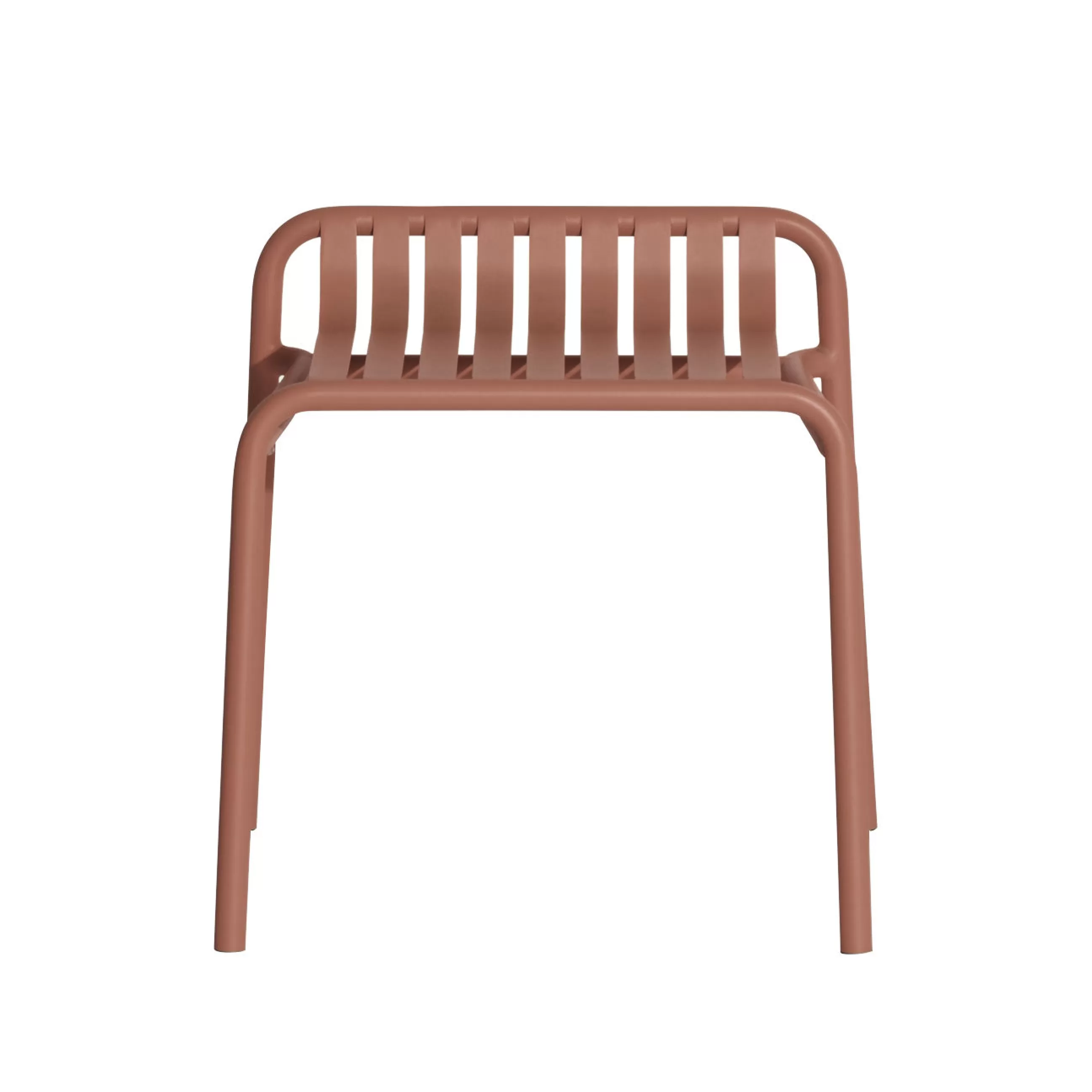 Tabourets D'extérieur>Petite Friture Tabouret Empilable Week-End Metal Marron / Aluminium - Terracotta