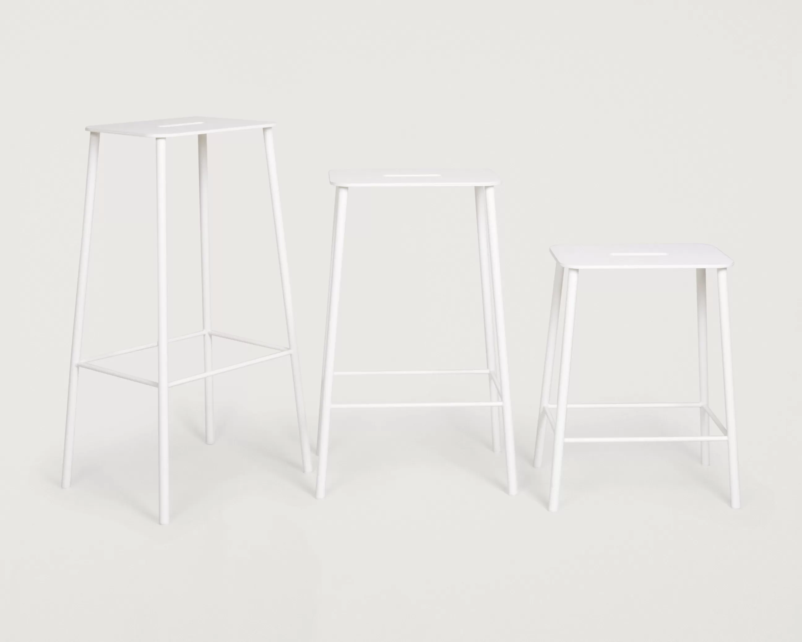 Tabourets De Bar D'extérieur>Frama Tabouret Haut Adam Outdoor Metal/ H 76 Cm - Blanc
