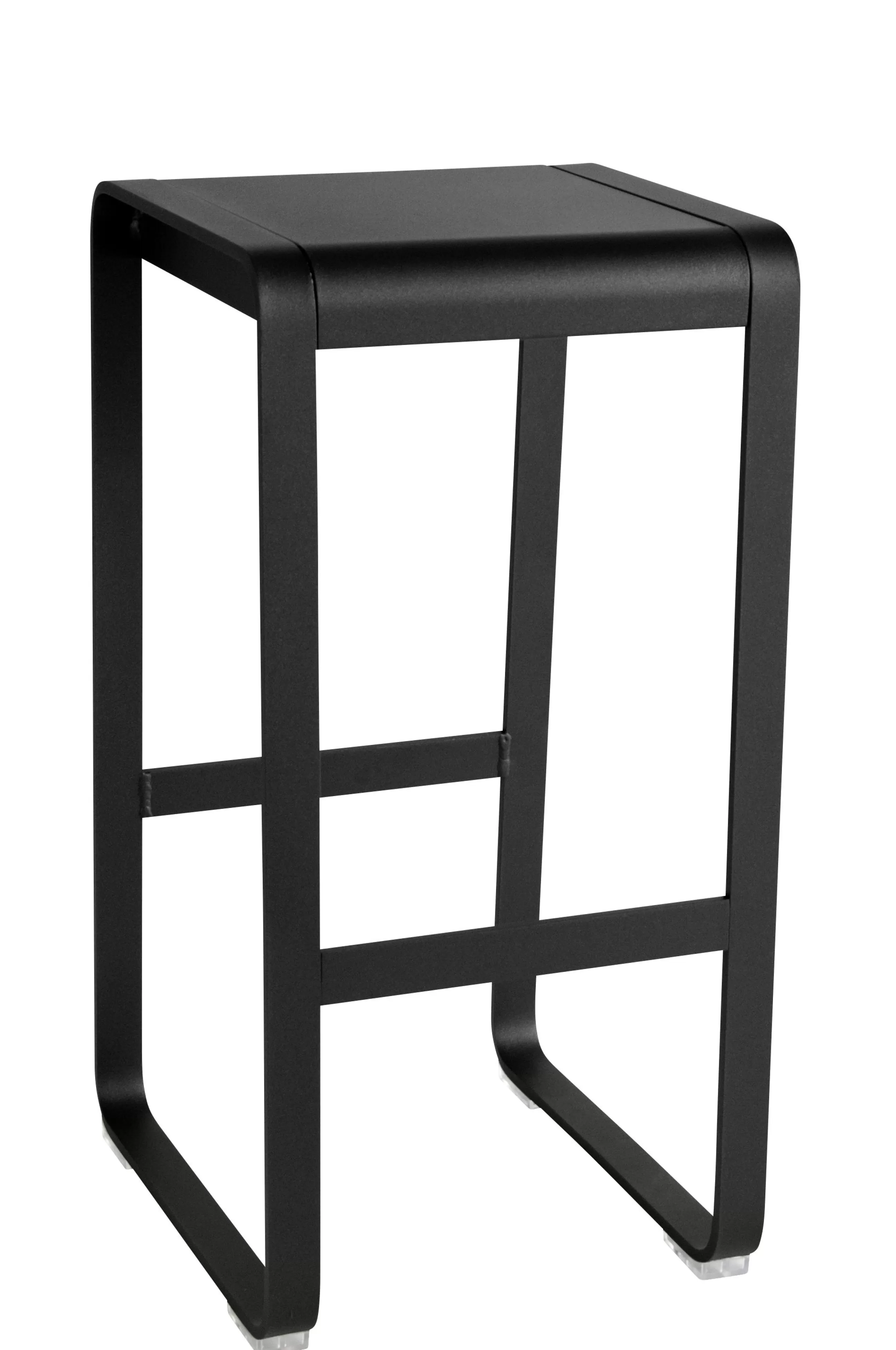 Tabourets De Bar D'extérieur>Fermob Tabouret Haut Bellevie Metal Noir / H 75 Cm - Aluminium - Reglisse