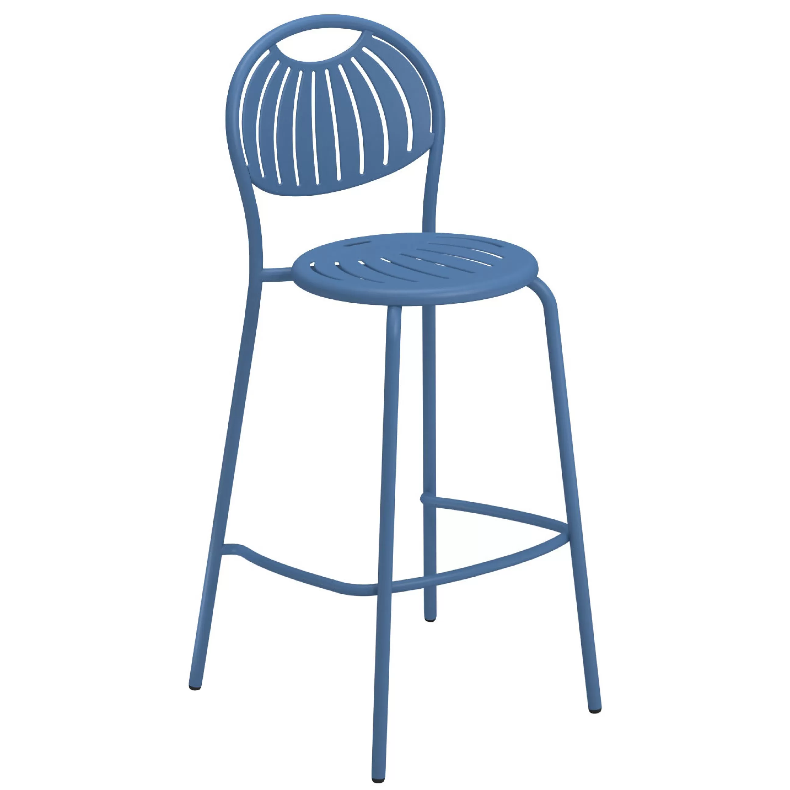 Tabourets De Bar D'extérieur>Emu Tabouret Haut Coupole Metal Bleu / H 75 Cm - Bleu Marine