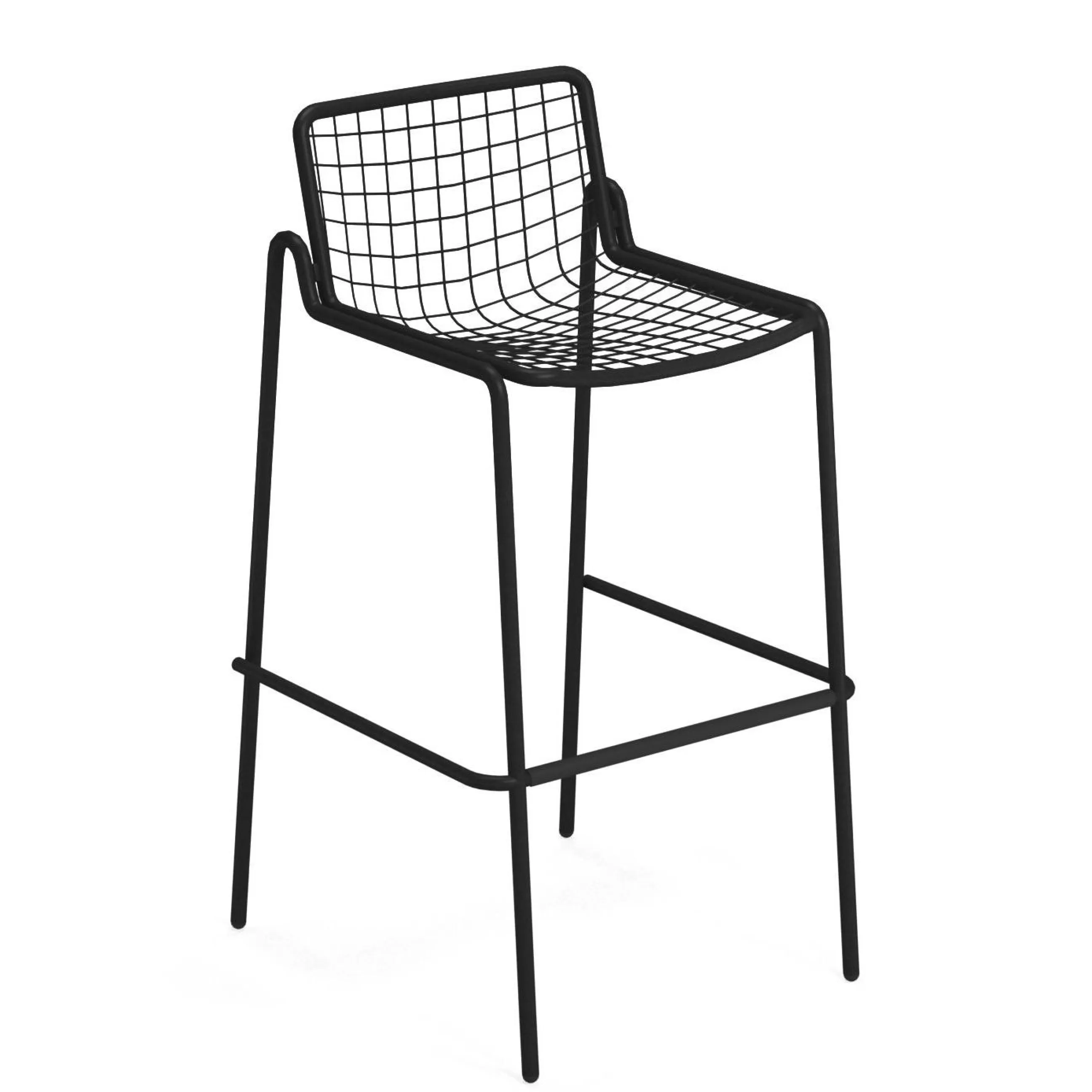 Tabourets De Bar D'extérieur>Emu Tabouret Haut Empilable Rio R50 Metal/ H 74 Cm - Noir