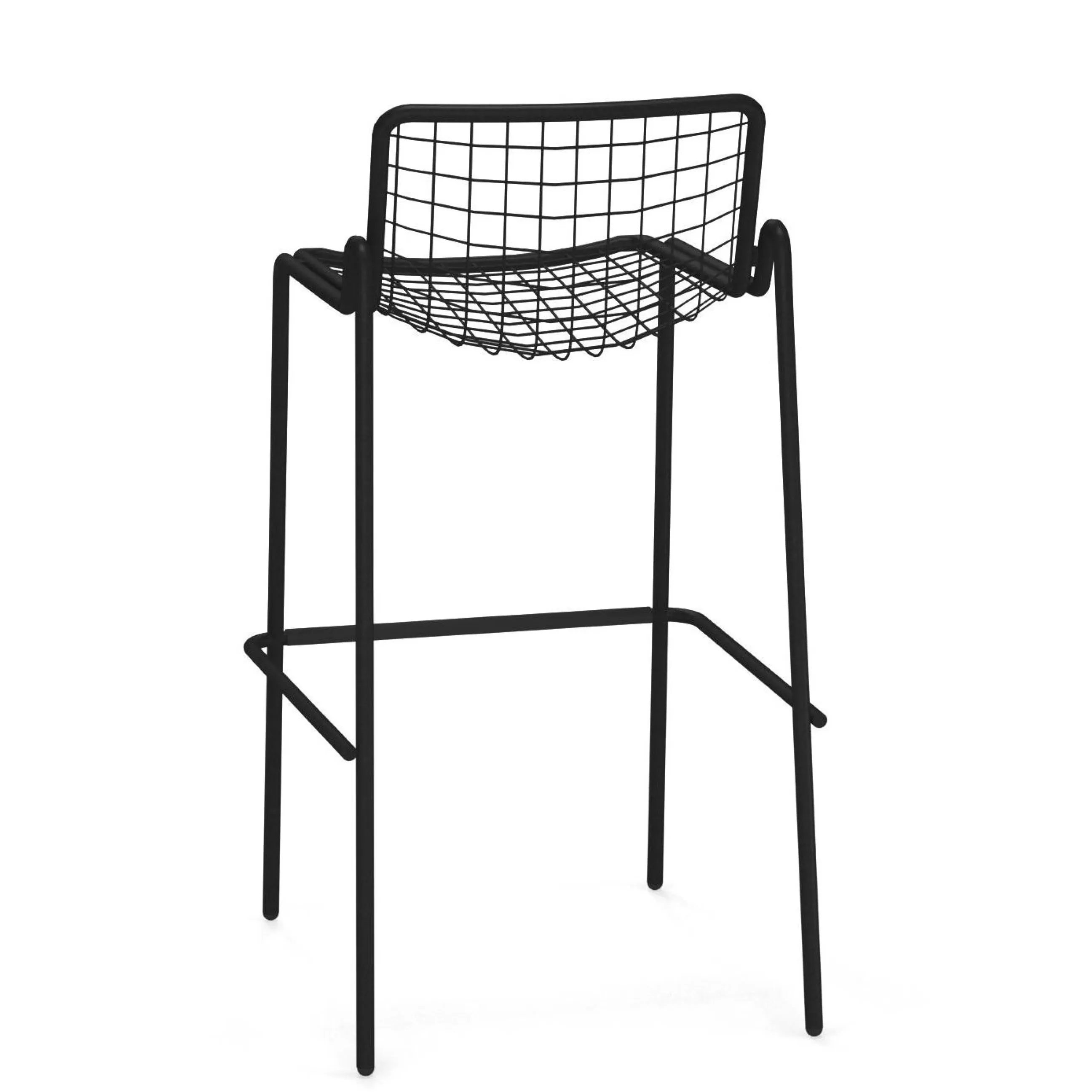 Tabourets De Bar D'extérieur>Emu Tabouret Haut Empilable Rio R50 Metal/ H 74 Cm - Noir