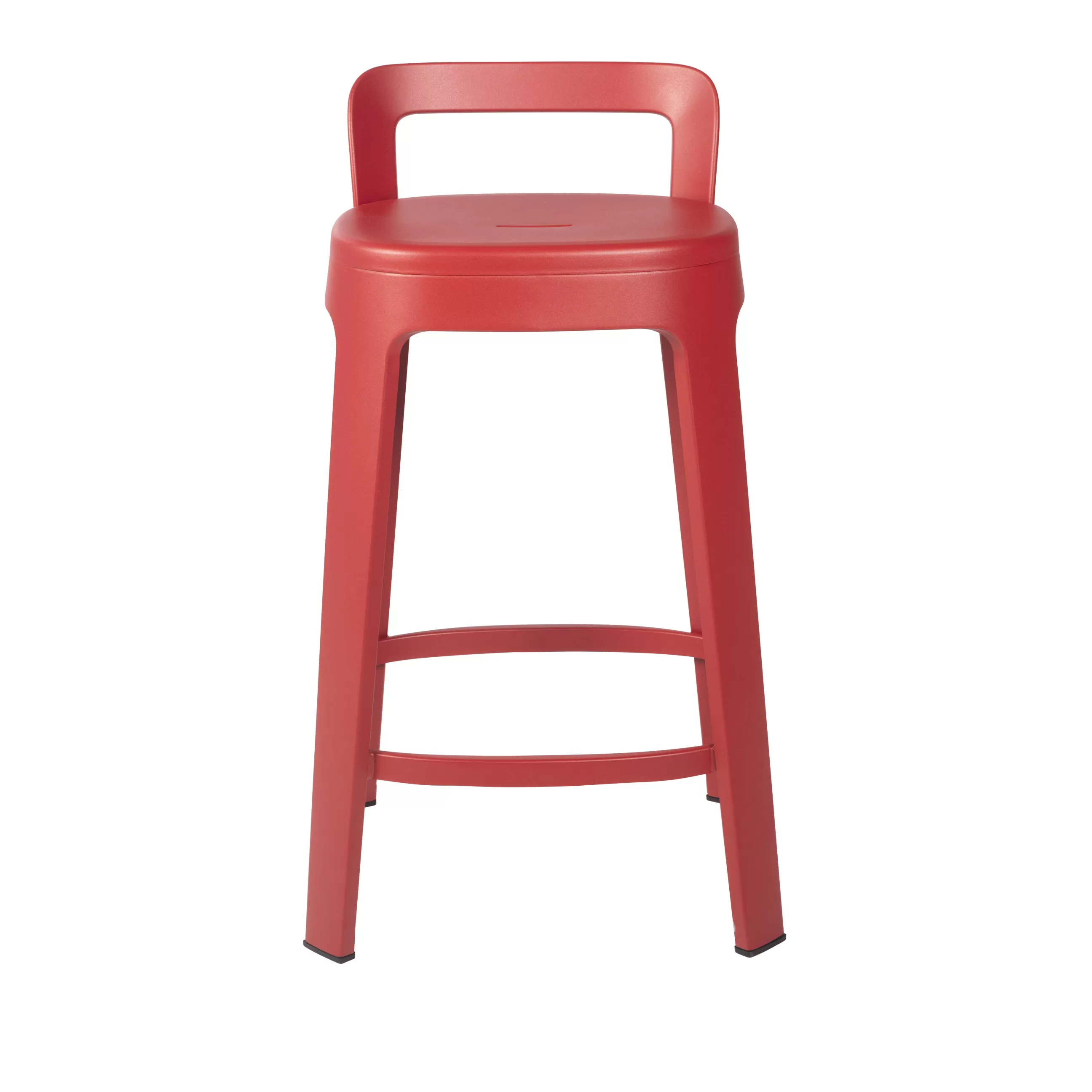 Tabourets De Bar D'extérieur>RS BARCELONA Tabouret Haut Ombra Counter Metal/ Avec Dossier - H 65 Cm - Rouge