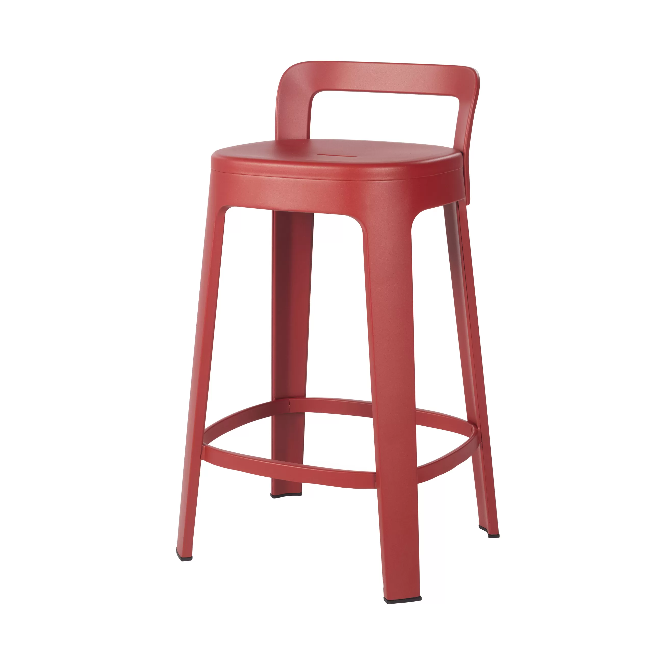 Tabourets De Bar D'extérieur>RS BARCELONA Tabouret Haut Ombra Counter Metal/ Avec Dossier - H 65 Cm - Rouge