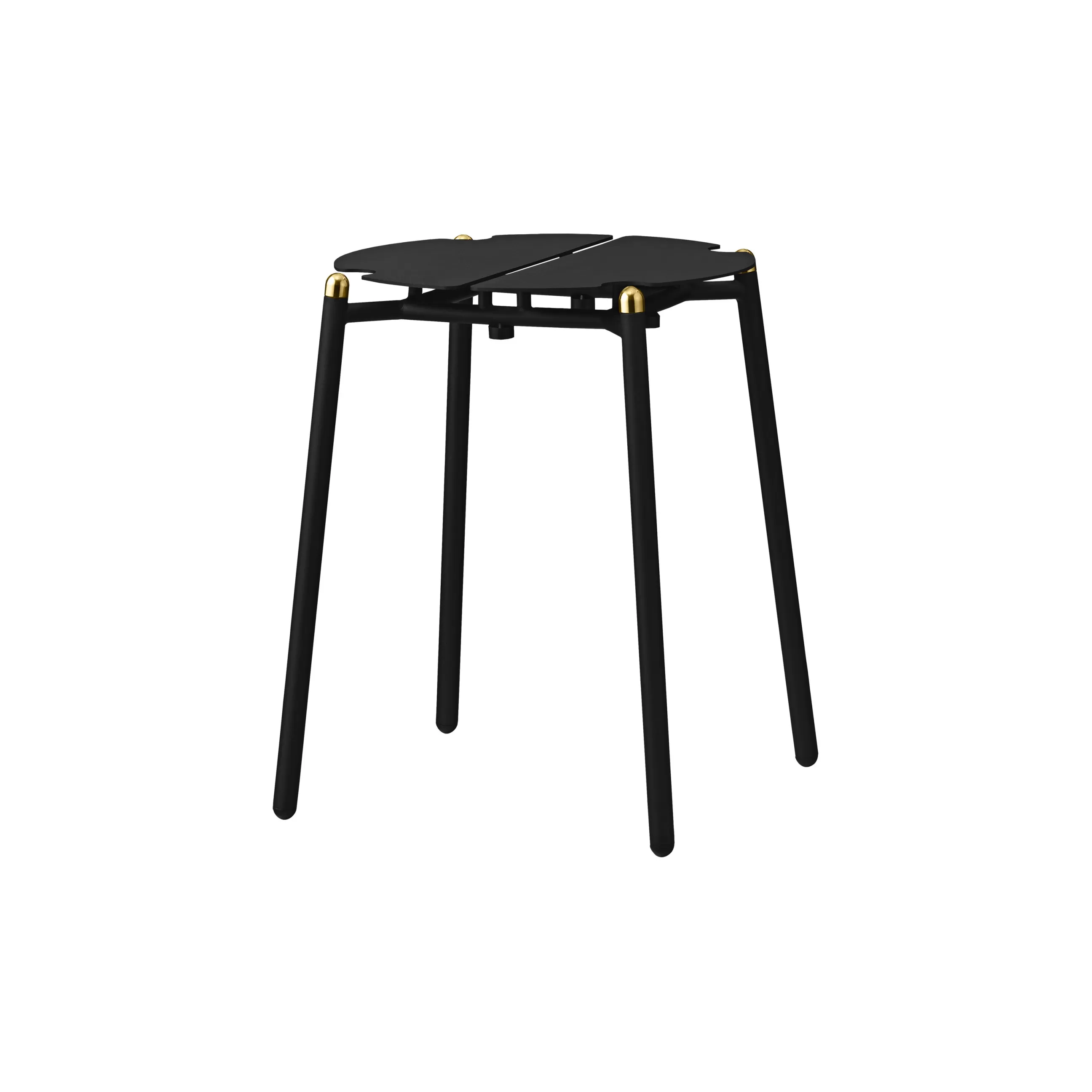 Tabourets D'extérieur>AYTM Tabouret Novo Metal Noir / H 45 Cm - Metal - Noir & Or