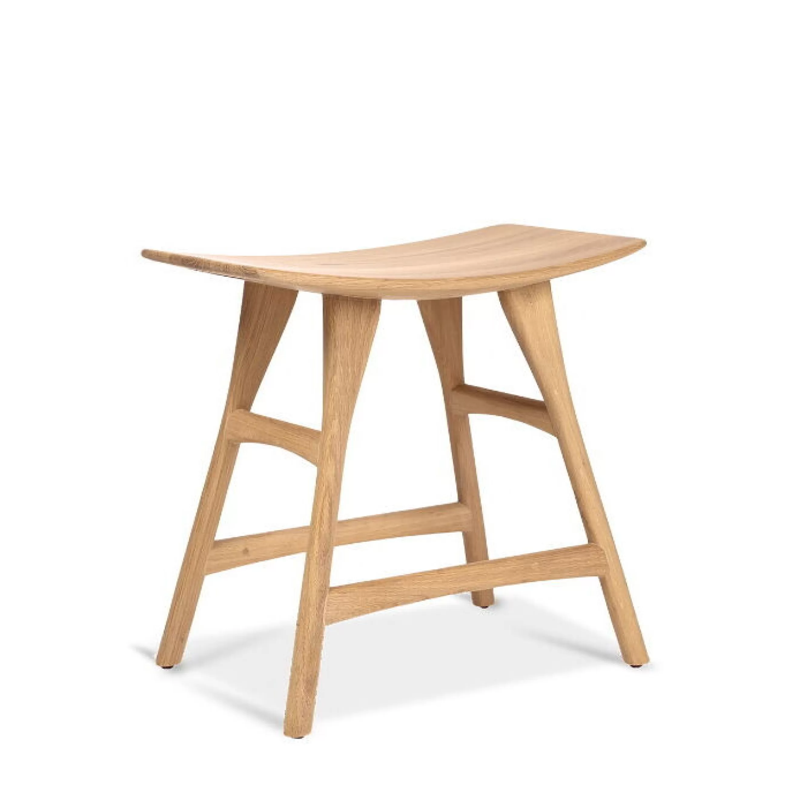 Tabourets Bas>Ethnicraft Tabouret Osso Bois Naturel / Massif - H 45.5 Cm - Chene Naturel