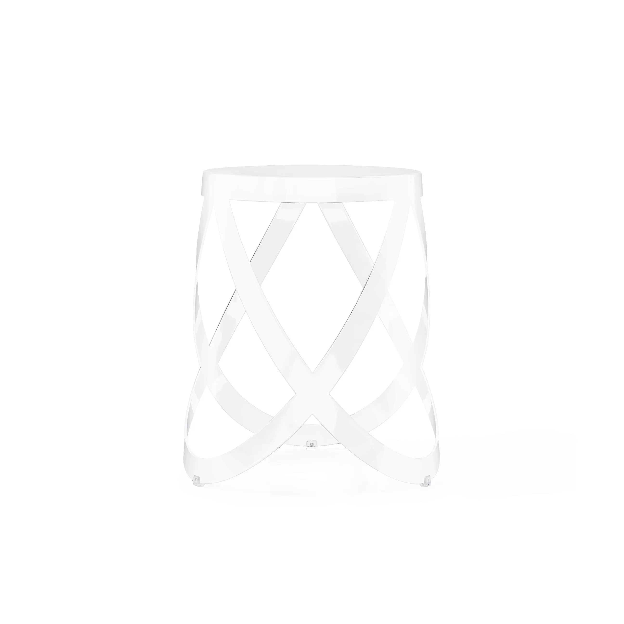 Tabourets Bas>Cappellini Tabouret Ribbon Metal/ Nendo, 2007 - Metal - Blanc