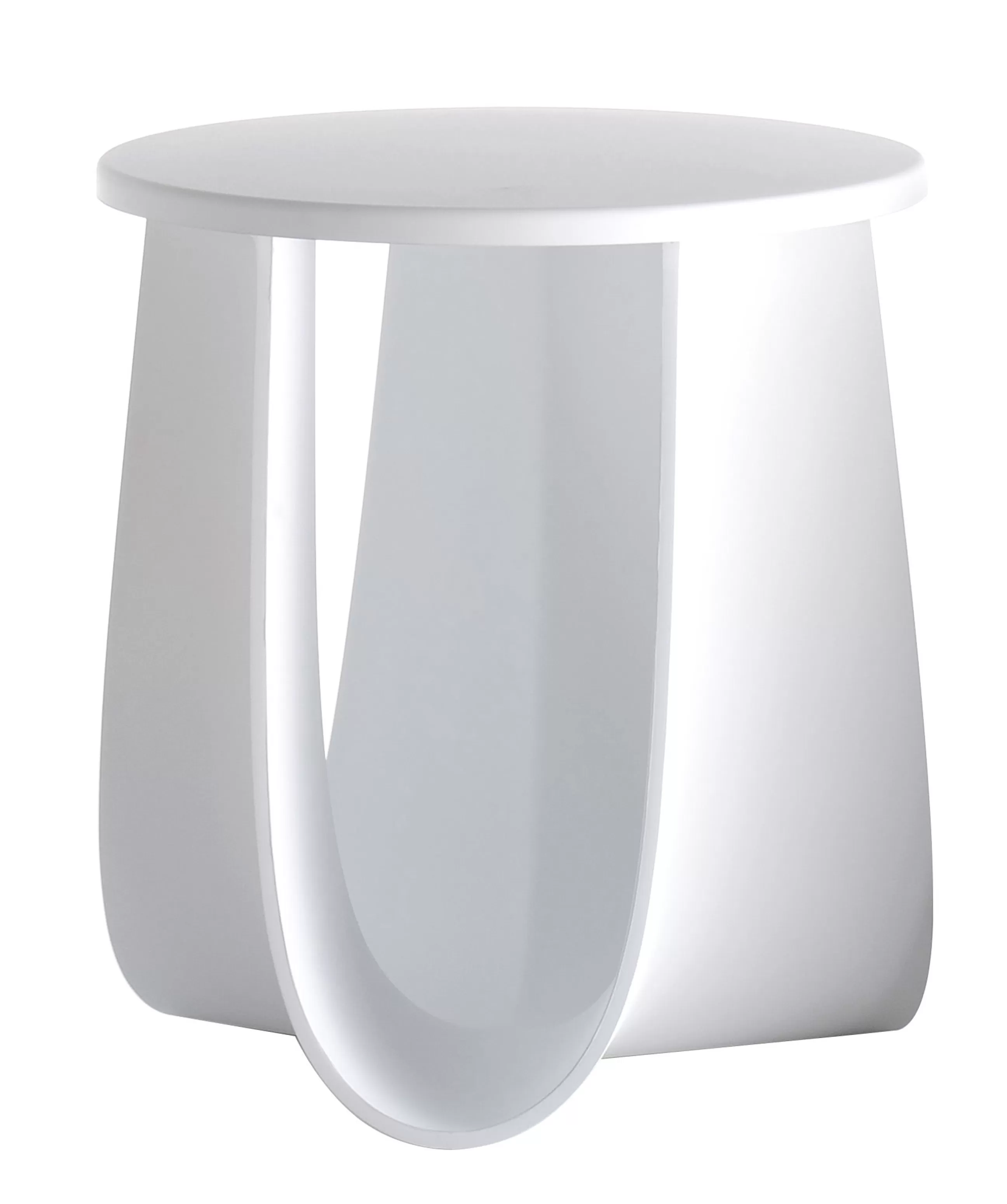 Tabourets D'extérieur>MDF Italia Tabouret Sag Plastique/ Table H 44 Cm - Assise Polyurethane - Blanc