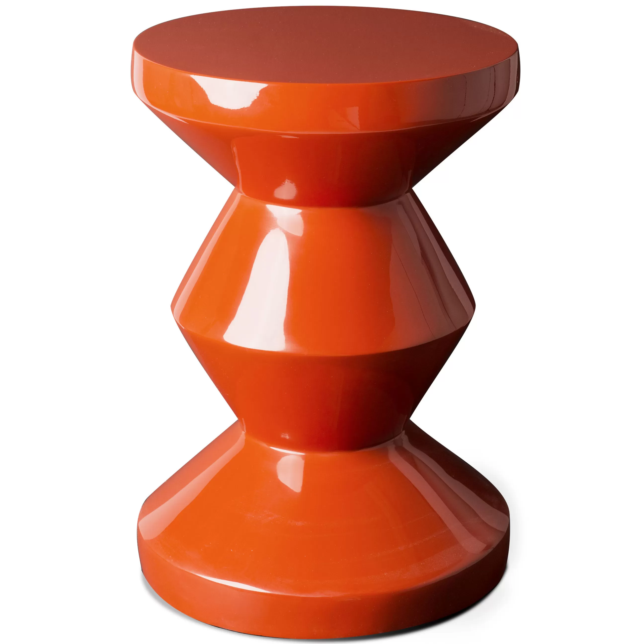 Tabourets Bas>Pols Potten Tabouret Zig Zag Plastique Rouge Orange / Plastique Laque - Corail