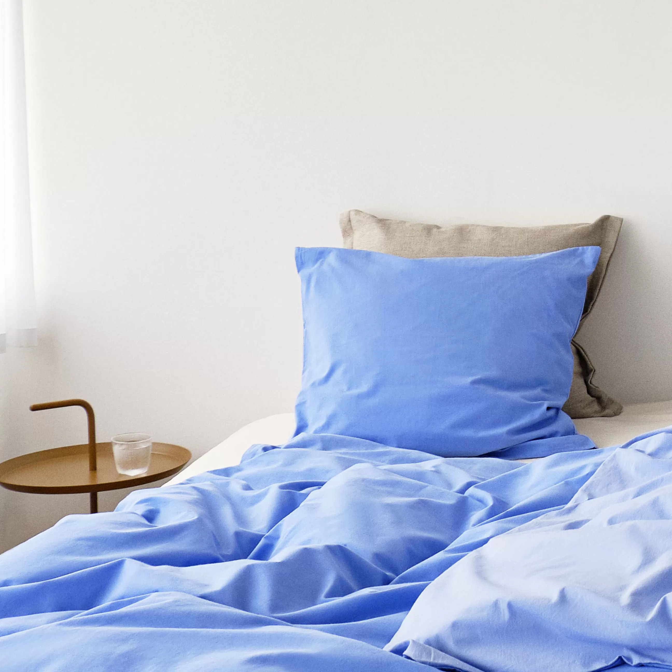 Linge De Lit>Hay Taie D'Oreiller 65 X 65 Cm Duo Tissu Bleu / Coton Oeko-Tex - Bleu Ciel