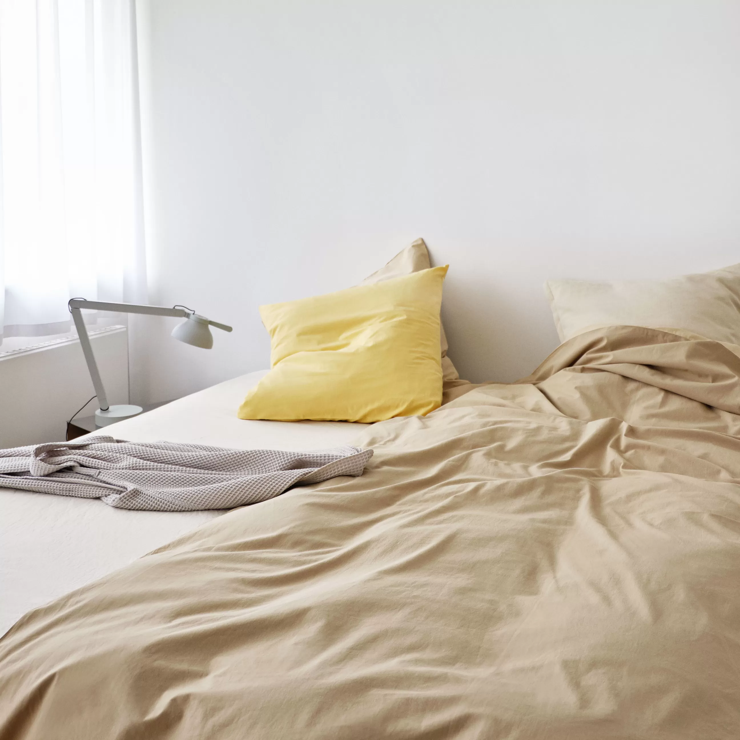 Linge De Lit>Hay Taie D'Oreiller 65 X 65 Cm Duo Tissu Jaune / Coton Oeko-Tex - Jaune Lumineux