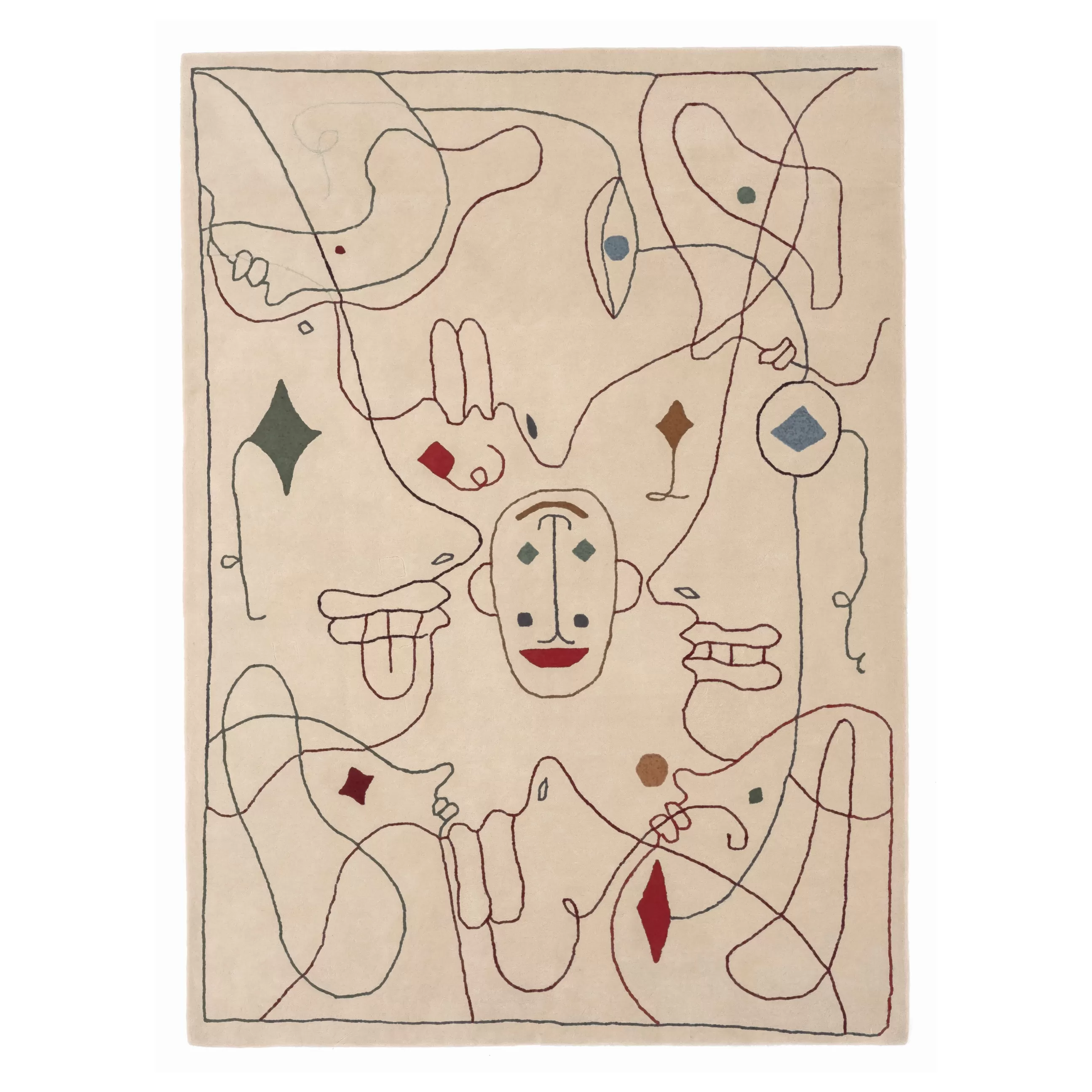 Terrasses Et Balcons>Nanimarquina Tapis D'extérieur Silhouette Outdoor Plastique Multicolore Beige / By Jaime Hayon - 200 X 300 Cm / Fibre Pet Recyclee - Beige - Multicolore