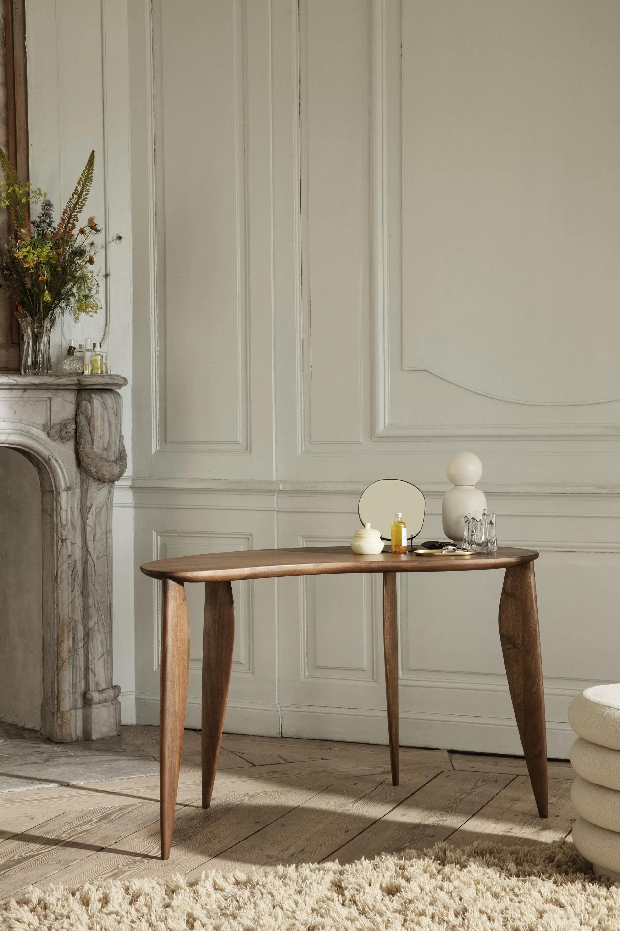 Déco Textile>Ferm Living Tapis Meadow Large  / Poils Longs - / Laine Tuftee Main - Beige