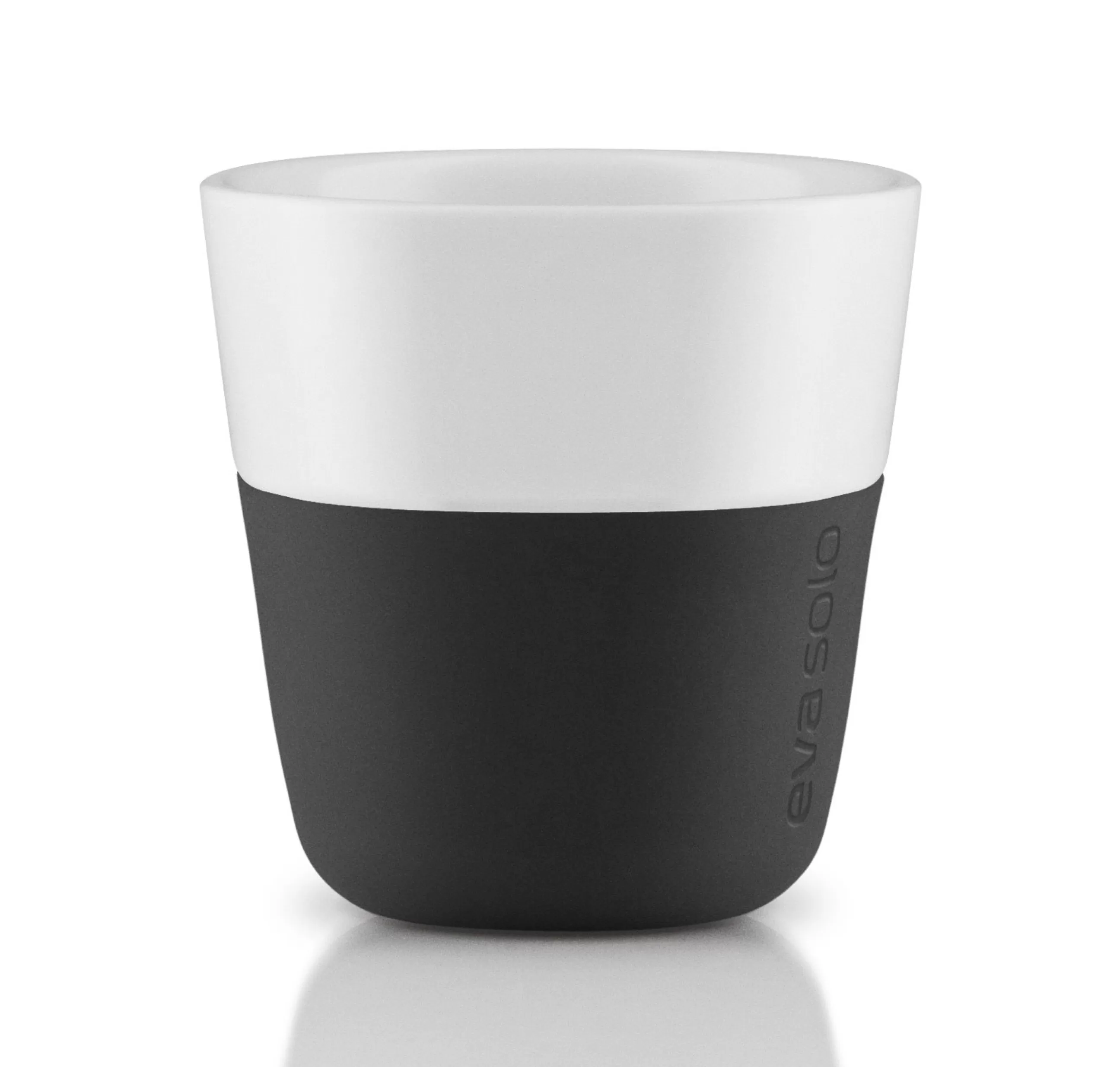 Tasses Et Mugs>Eva Solo Tasse A Espresso  Ceramique Blanc Noir / Set De 2 - 80 Ml - Blanc - Noir Carbone