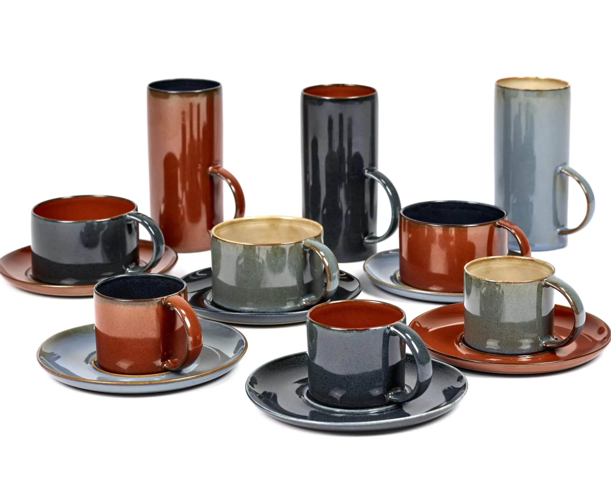 Tasses Et Mugs>Serax Tasse A The Terres De Reves Ceramique Bleu / Gres - H 13 Cm - Bleu Fonce