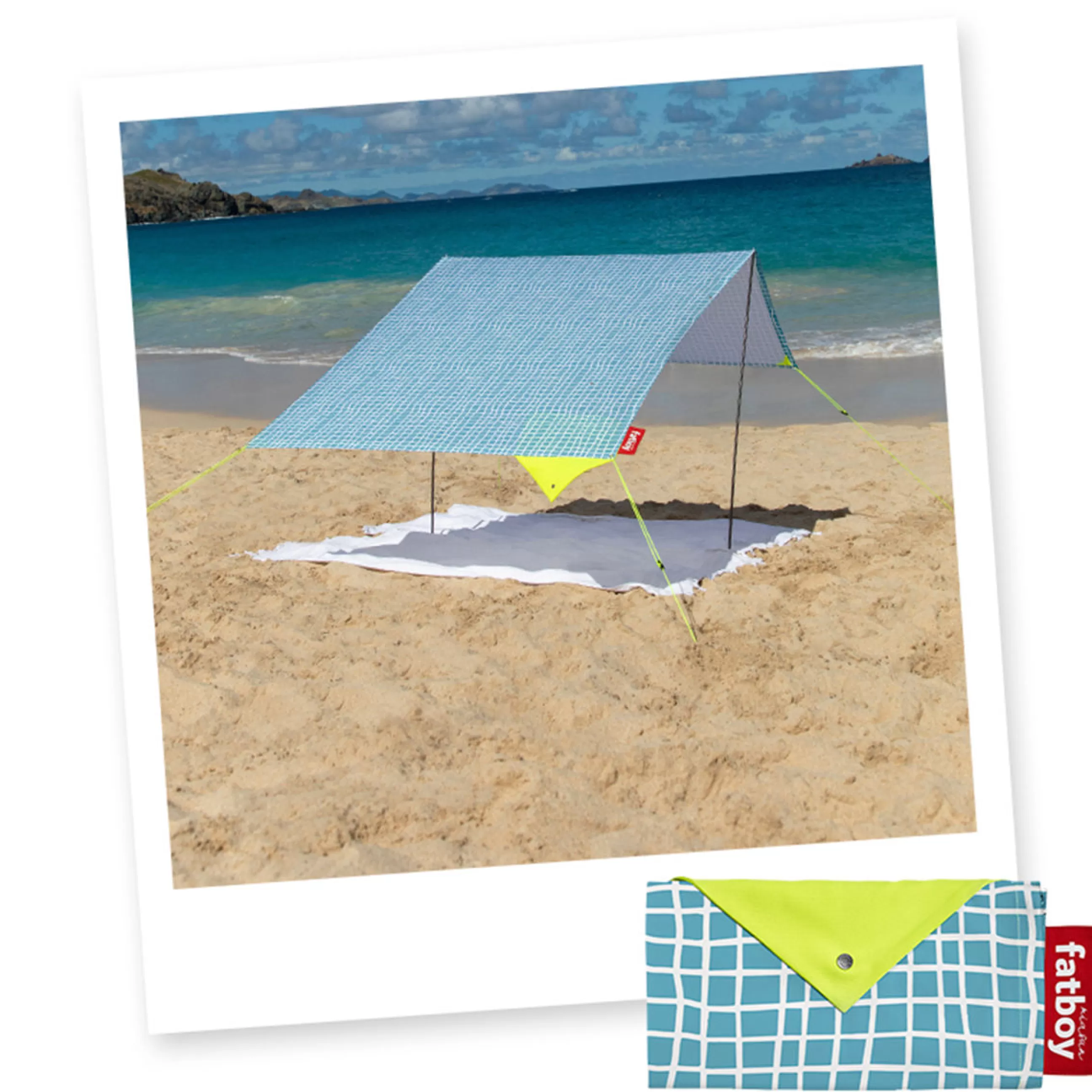 Parasols>Fatboy Tente De Plage Miasun Tissu / Pliable & Nomade - 150 X 220 Cm - Bleu