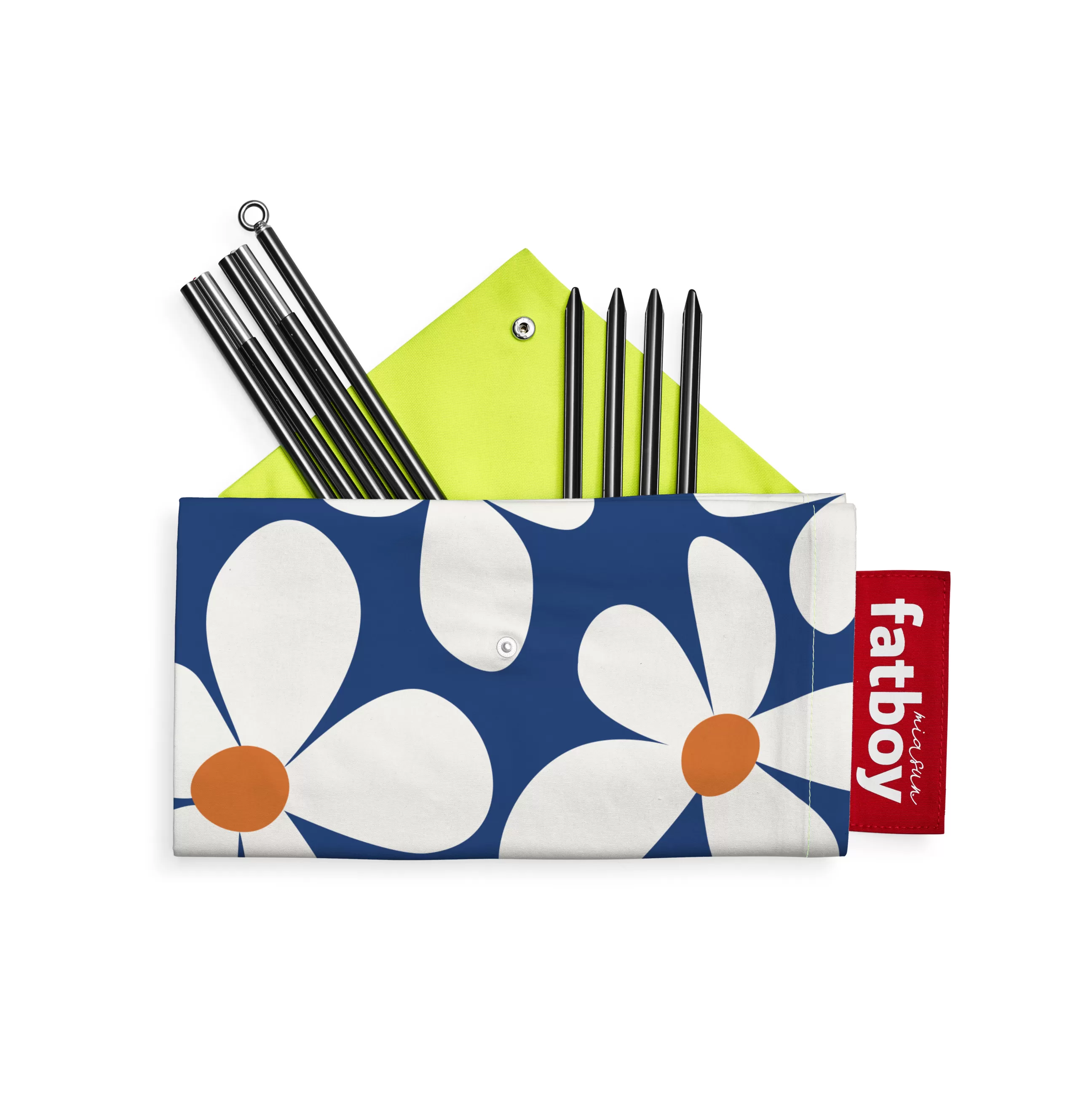 Parasols>Fatboy Tente De Plage Miasun Tissu Bleu / Pliable & Nomade - 150 X 220 Cm - Bleu - Orange