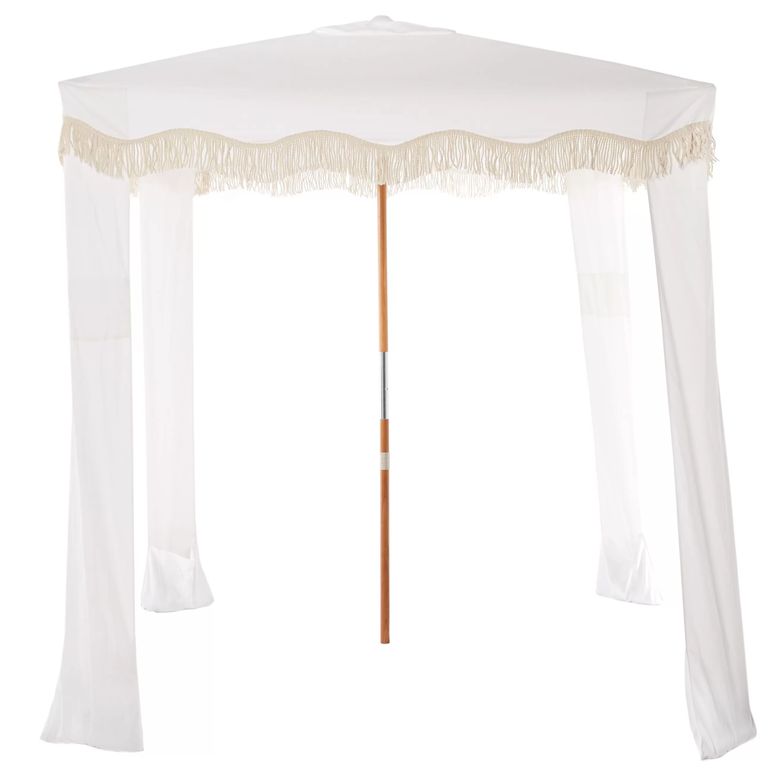 Parasols>BUSINESS & PLEASURE Tente De Plage The Premium Cabana Tissu Bois Blanc / 200 X 200 X H 240 Cm - Blanc - Bois Naturel