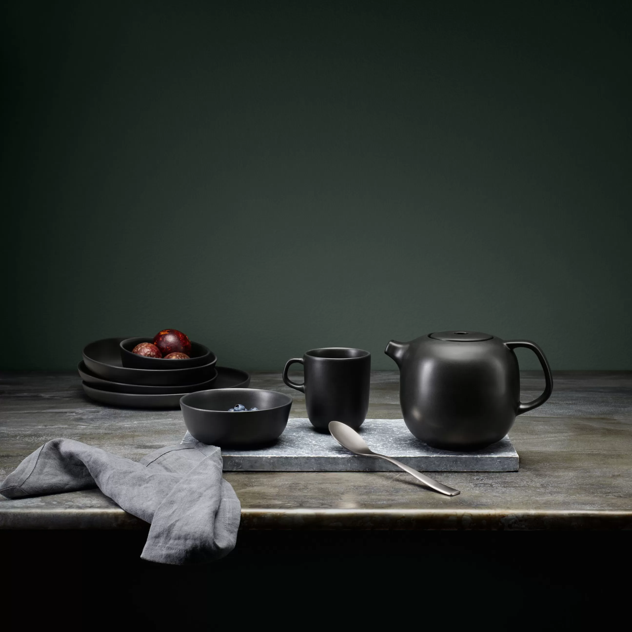 Theieres Et Bouilloires>Eva Solo Theiere Nordic Kitchen Ceramique Noir / 1 L - Gres - Noir Mat