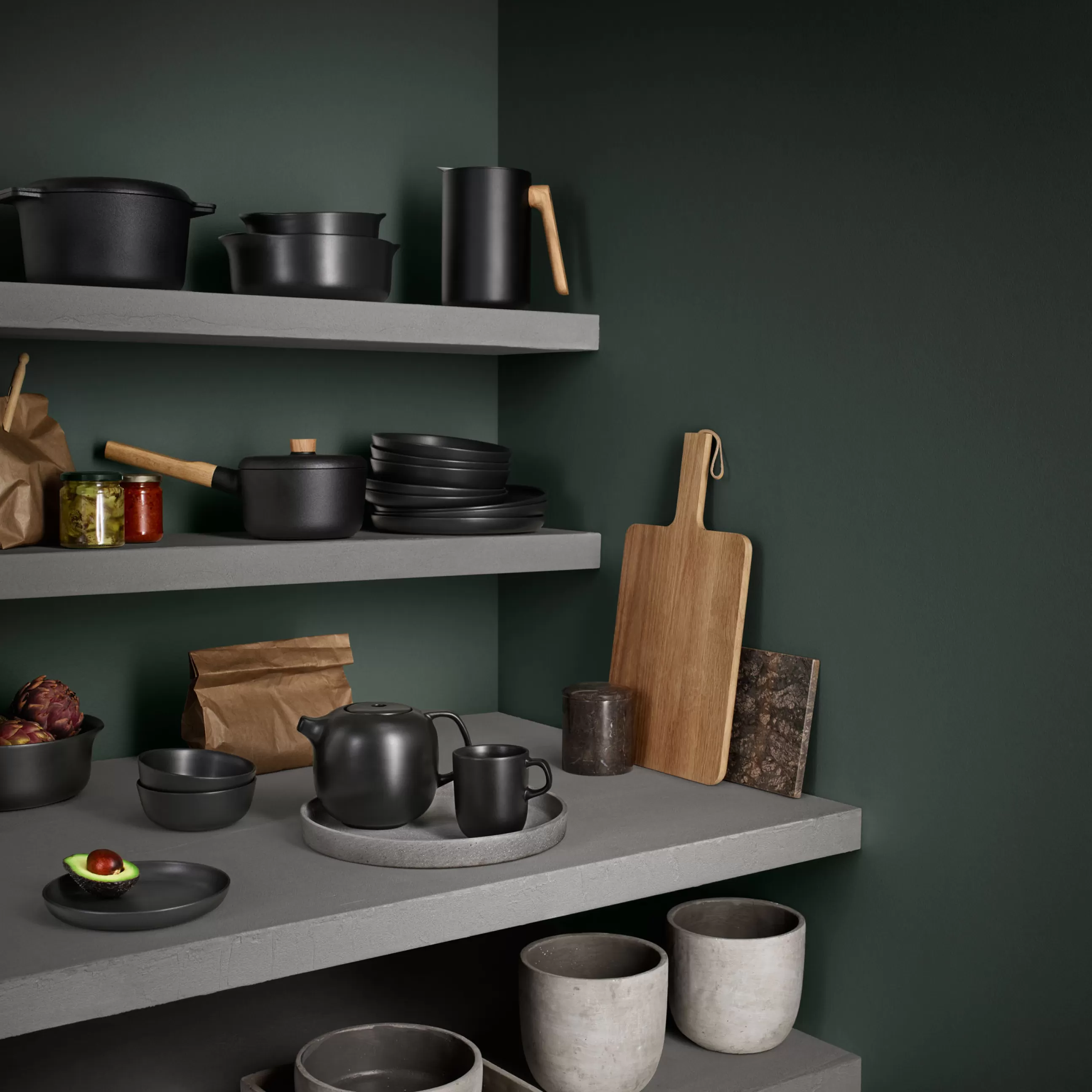 Theieres Et Bouilloires>Eva Solo Theiere Nordic Kitchen Ceramique Noir / 1 L - Gres - Noir Mat