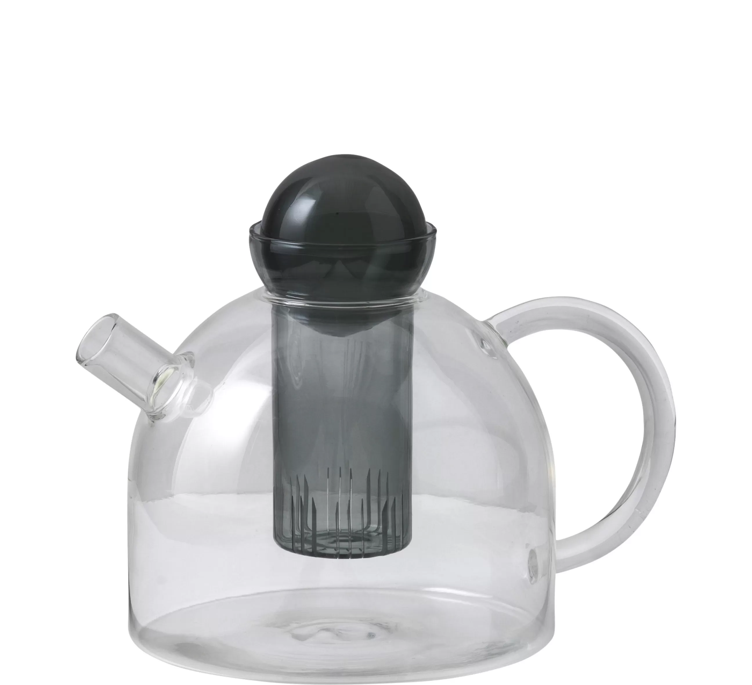 Theieres Et Bouilloires>Ferm Living Theiere Still Verre Noir Transparent / 1,25 L - Verre Souffle Bouche - Noir - Transparent