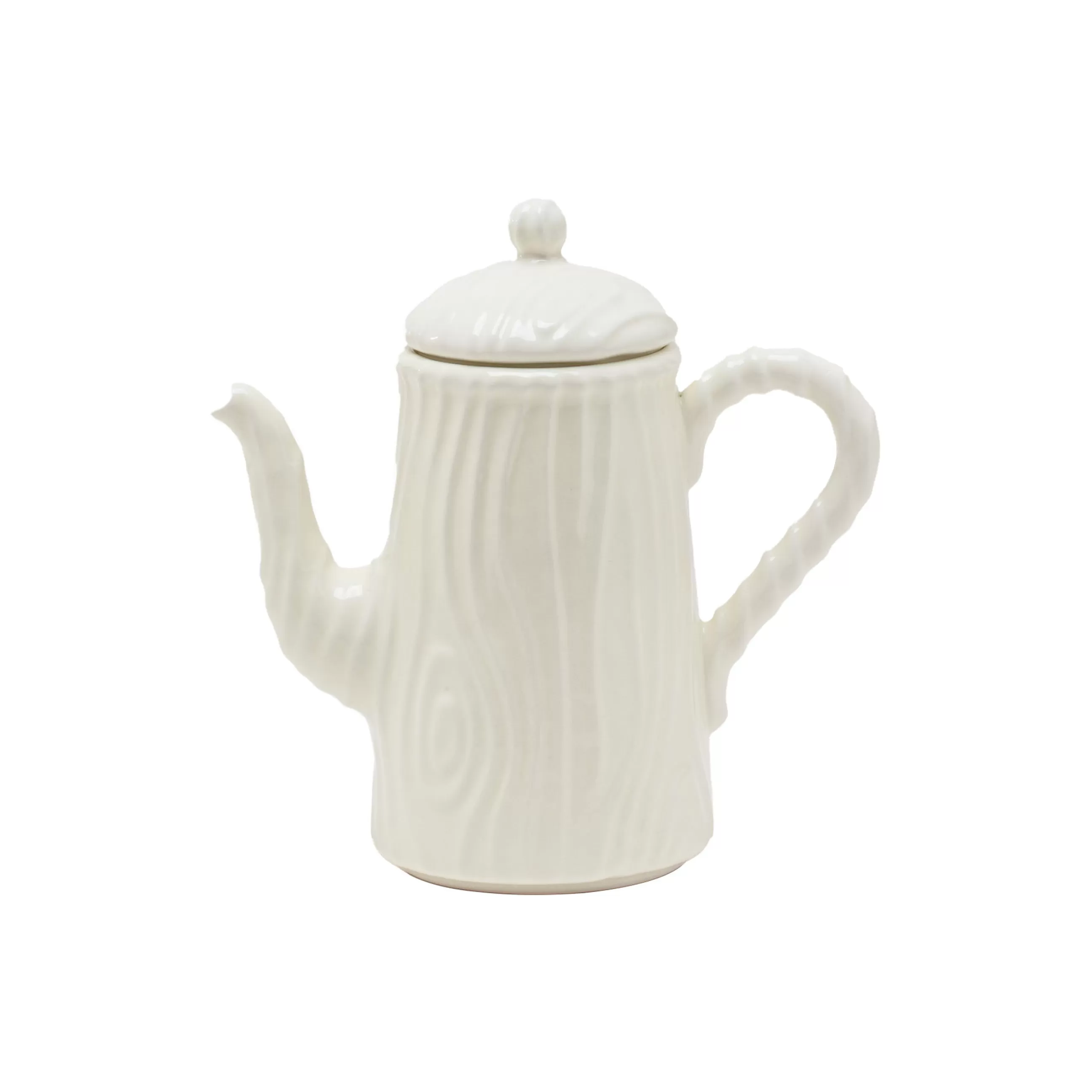 Theieres Et Bouilloires>Seletti Theiere Wood Ware Ceramique/ H 25 Cm - Porcelaine Striee Effet Bois - Blanc
