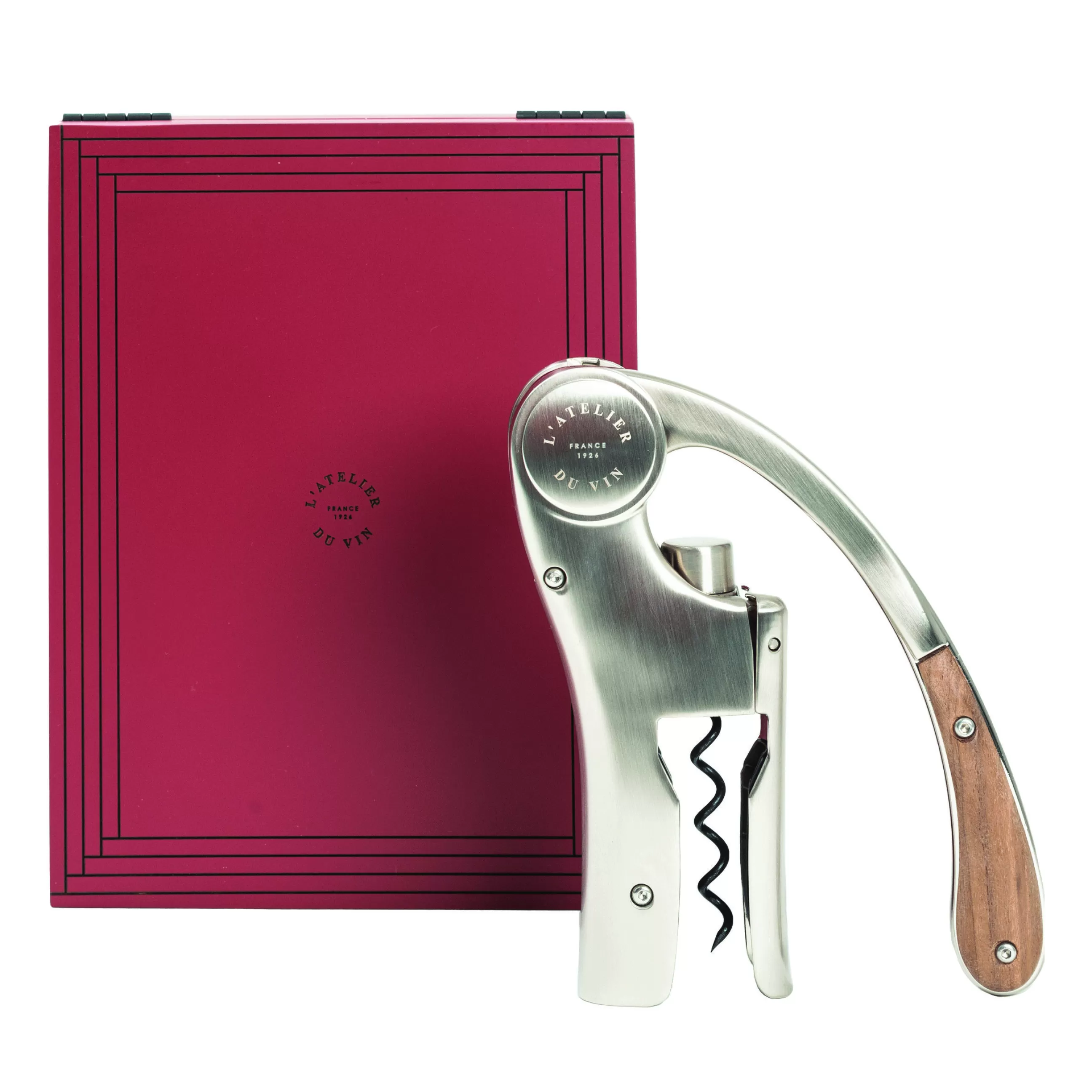 Autour Du Vin>L'Atelier du Vin Tire-Bouchon Oeno Motion Tresor Metal Bois Rouge / Coffret En Bois - Bois - Metal - Rouge