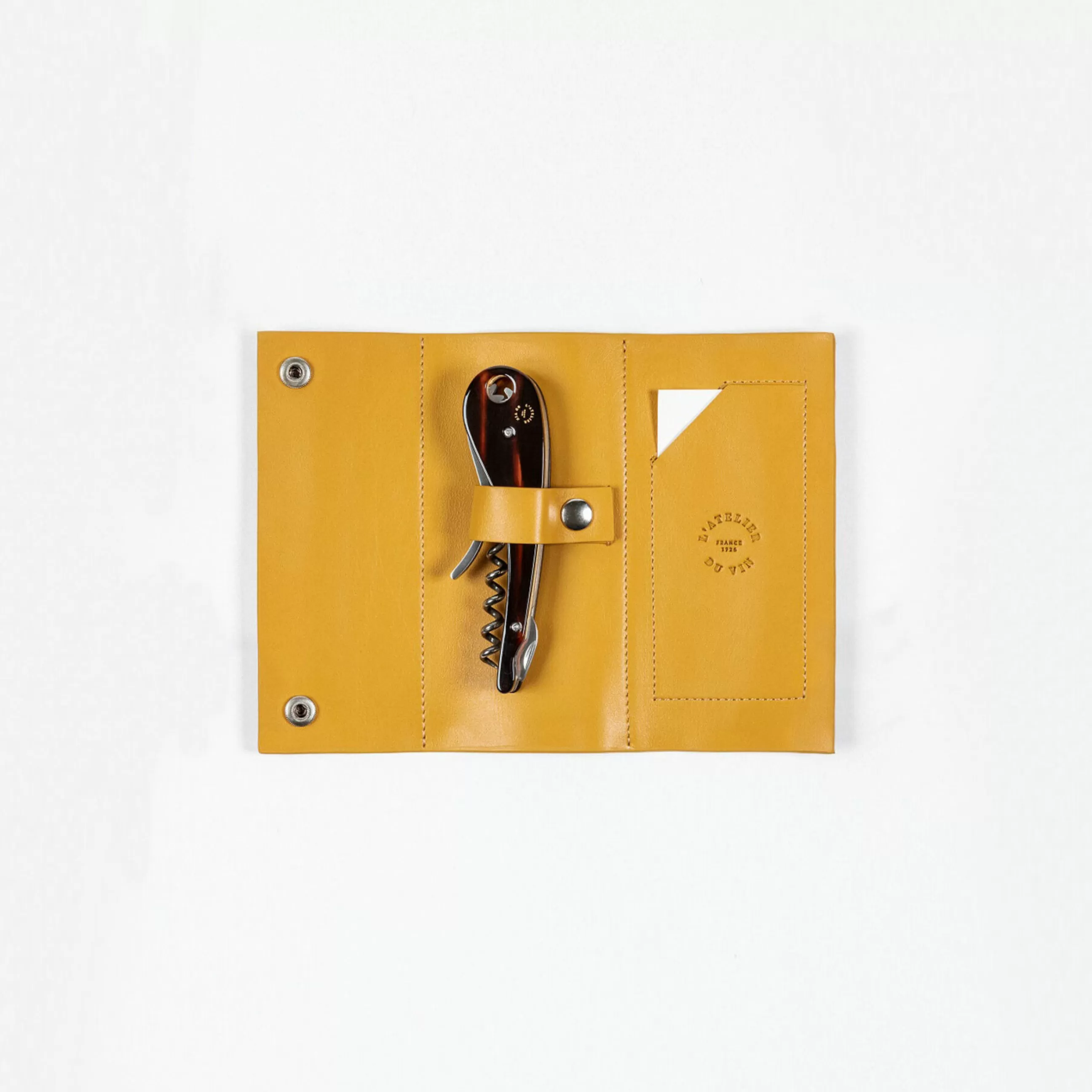 Autour Du Vin>L'Atelier du Vin Tire-Bouchon Soft Machine Nomad Metal Cuir Jaune / Avec Etui En Cuir - Edition Limitee - Ambre - Fauve - Jaune