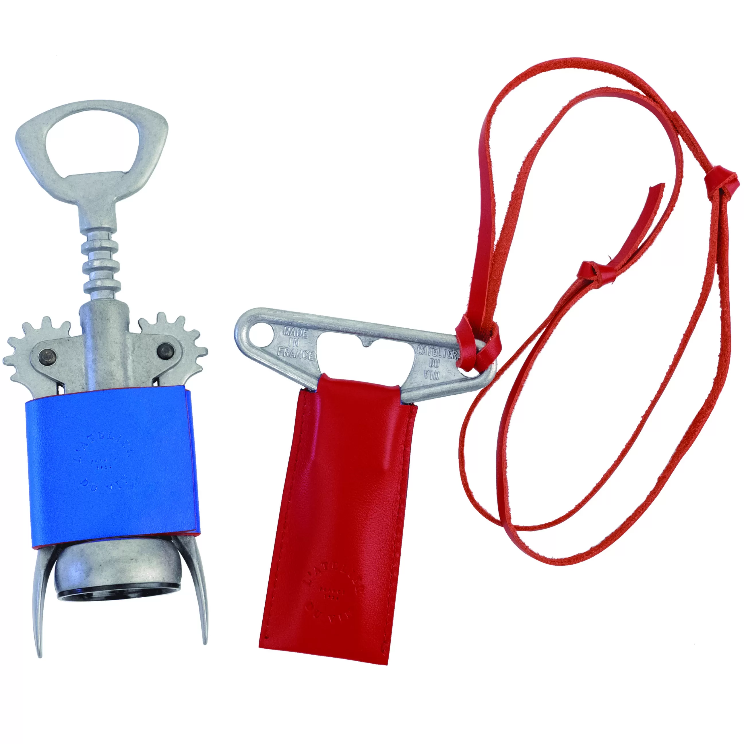 Autour Du Vin>L'Atelier du Vin Tire-Bouchons Les Bons Amis Metal Multicolore / Coffret 2 Tire-Bouchon De Gaulle & Bilame - Acier - Bleu - Rouge
