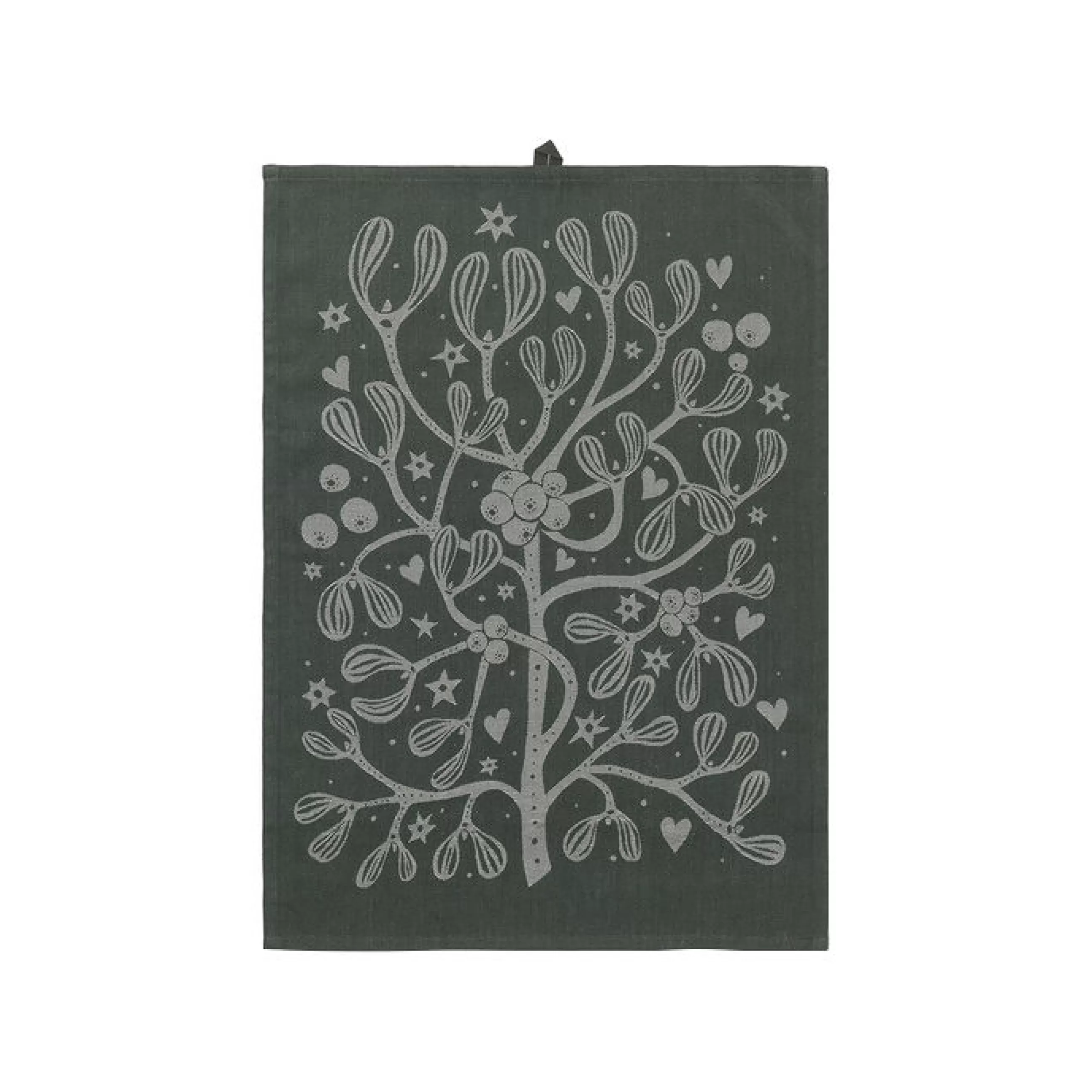 Nettoyage Et Rangement>Ferm Living Torchon Mistletoe Tissu Vert / Coton Organique - 50 X 70 Cm - Vert Fonce