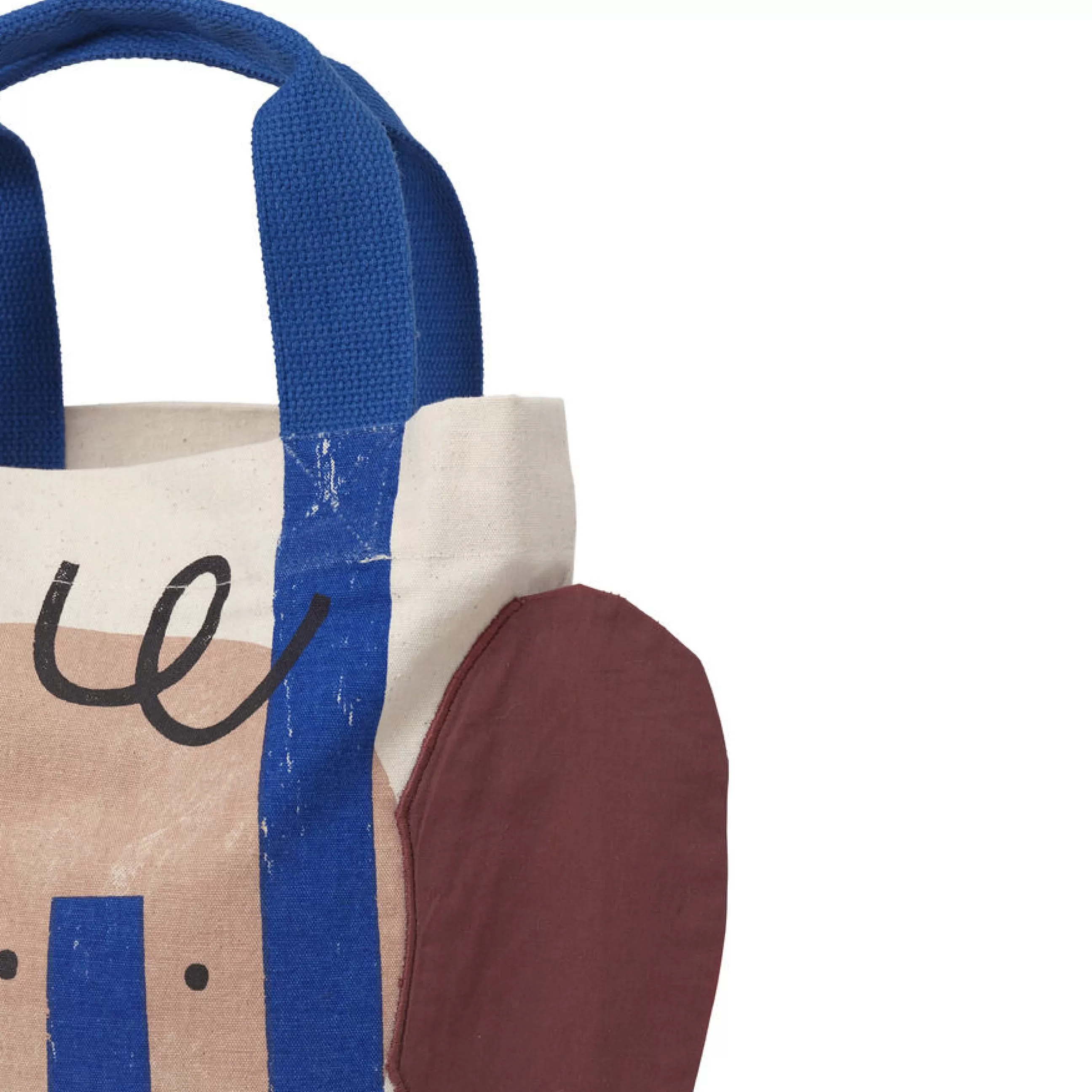 Sacs Trousses Porte Monnaie>Ferm Living Tote Bag Elephant Tissu/ Coton Organique - L 28 X H 34 Cm - Multicolore