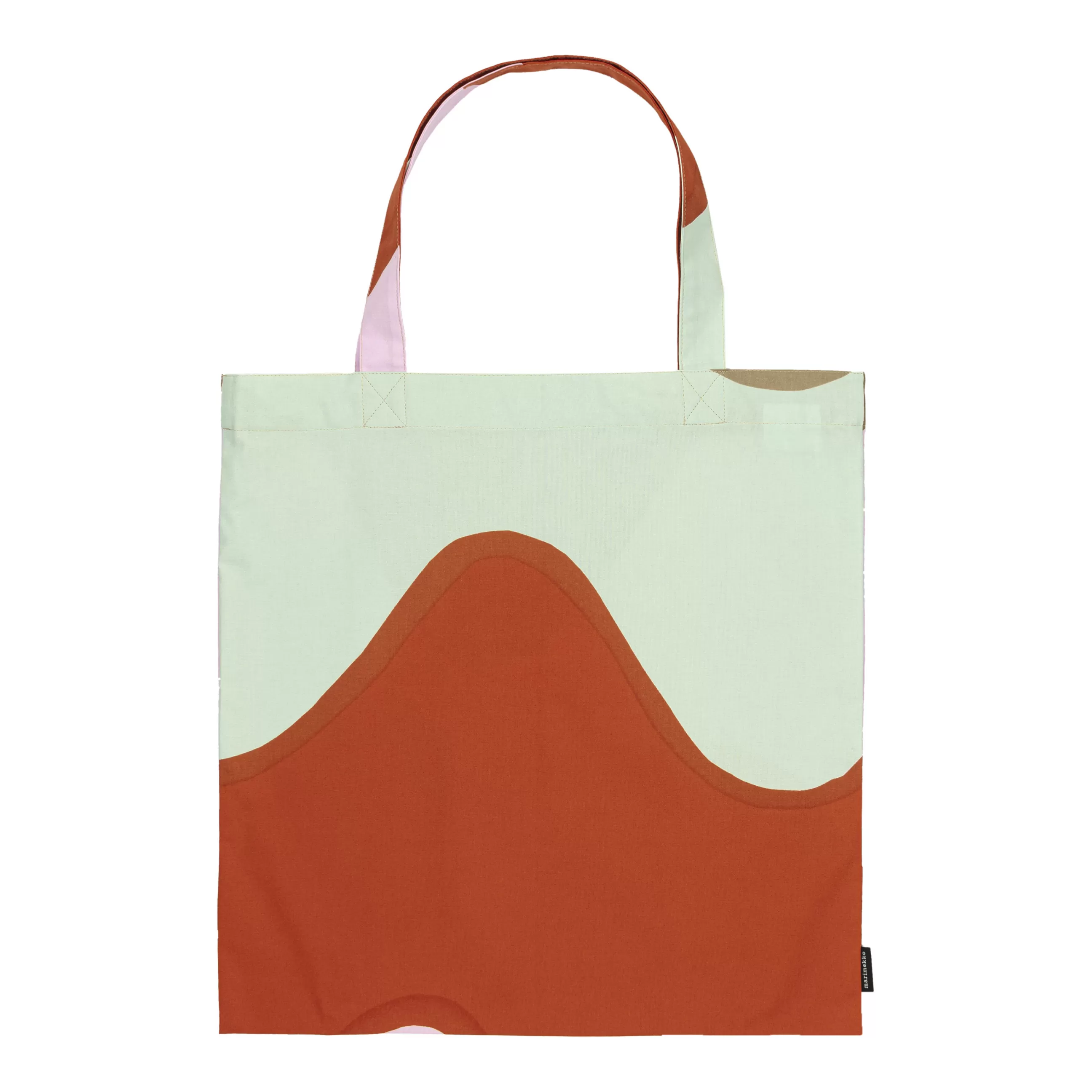 Sacs Trousses Porte Monnaie>Marimekko Tote Bag Lokki Tissu Rouge / Coton - 44 X 43 Cm - Rouge - Vert