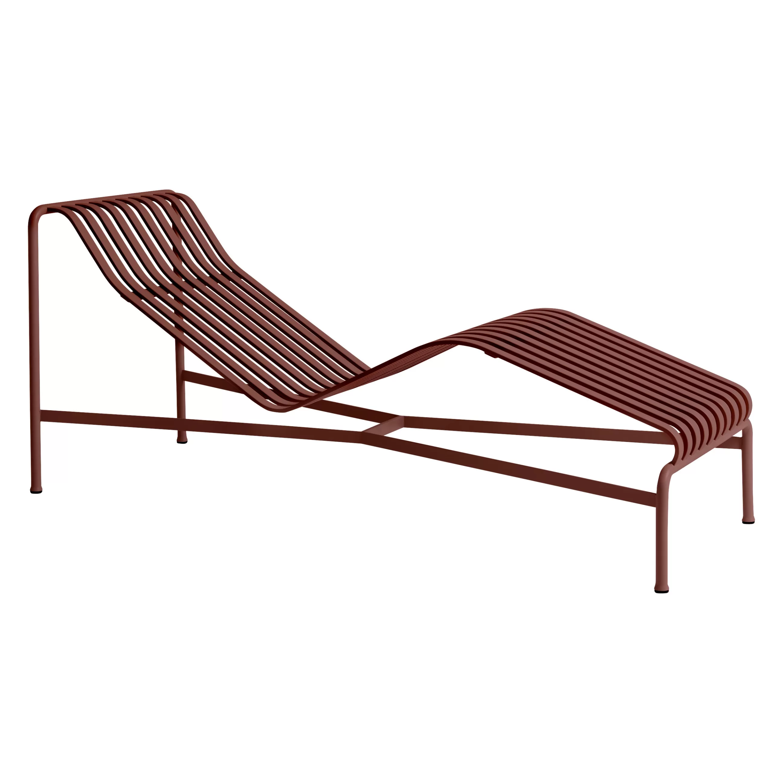 Bains De Soleil Chaises Longues Et Hamacs>Hay Transat Fixe Palissade Metal Rouge / R & E Bouroullec - Rouge Oxyde