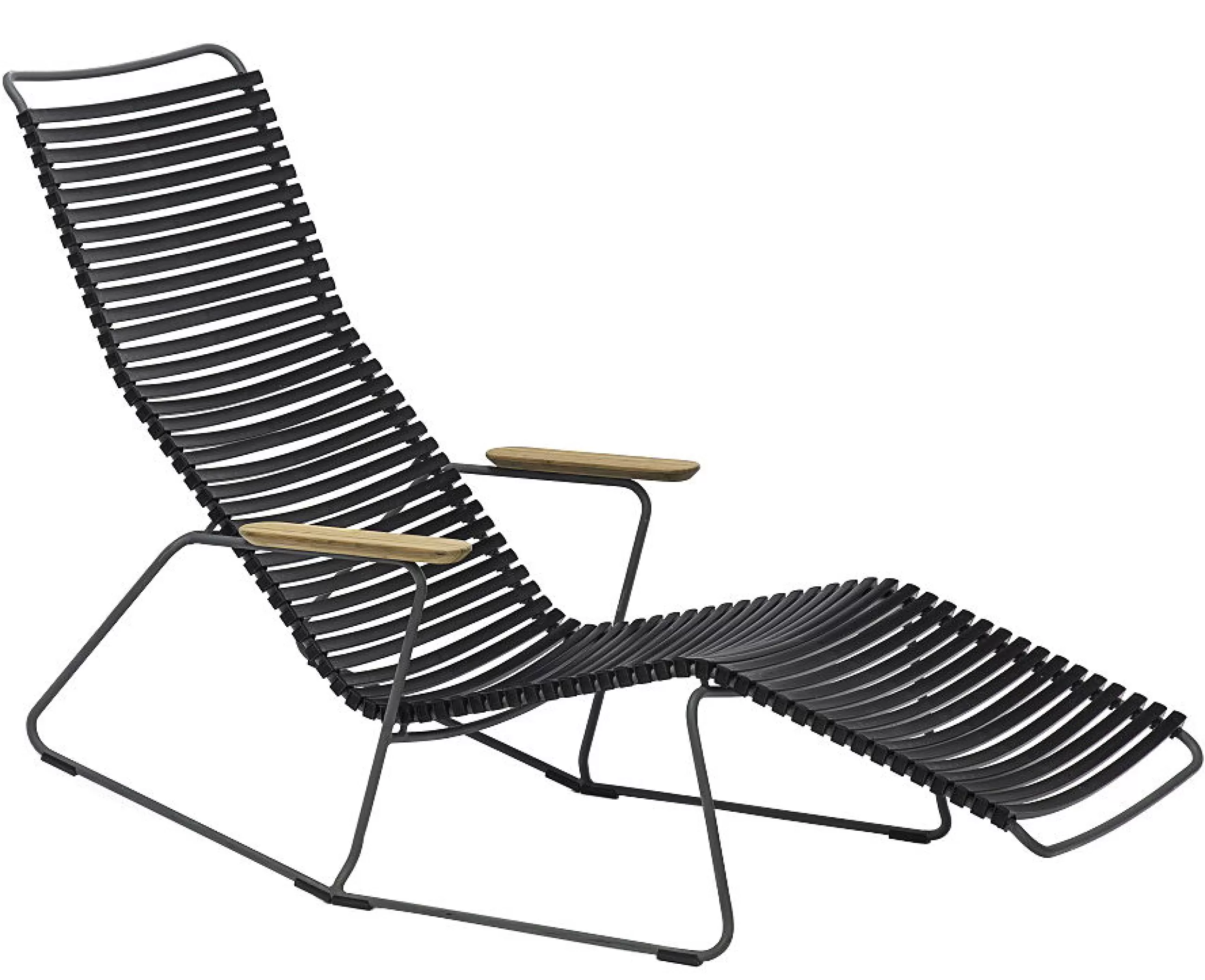 Bains De Soleil Chaises Longues Et Hamacs>Houe Transat Inclinable Click Plastiqueplastique/ 2 Positions - Accoudoirs - Noir